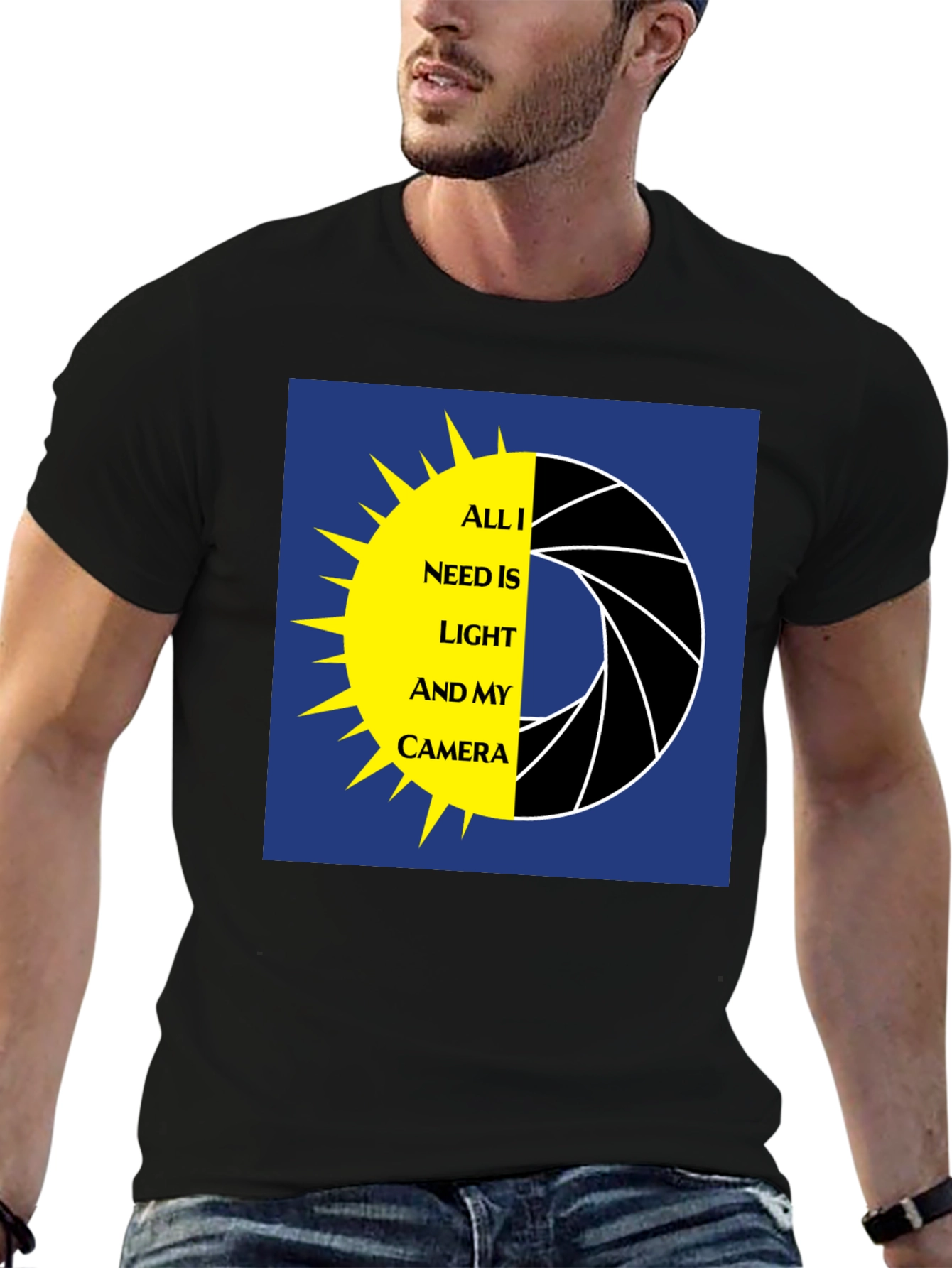 Photographer T-Shirt: Light and Camera Graphic Tee