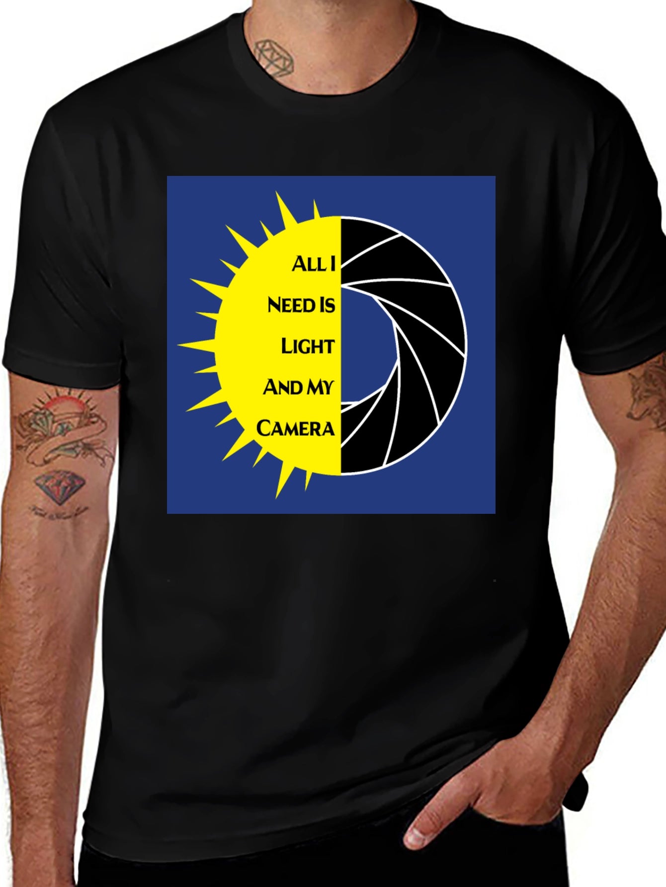 Photographer T-Shirt: Light and Camera Graphic Tee