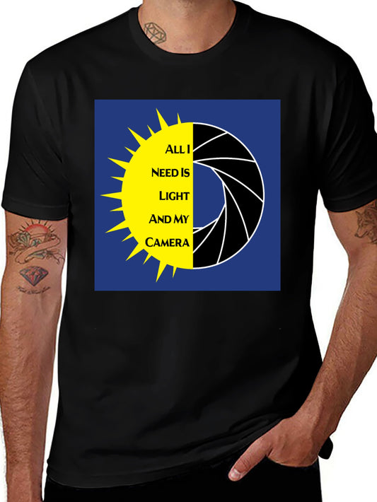 Photographer T-Shirt: Light and Camera Graphic Tee