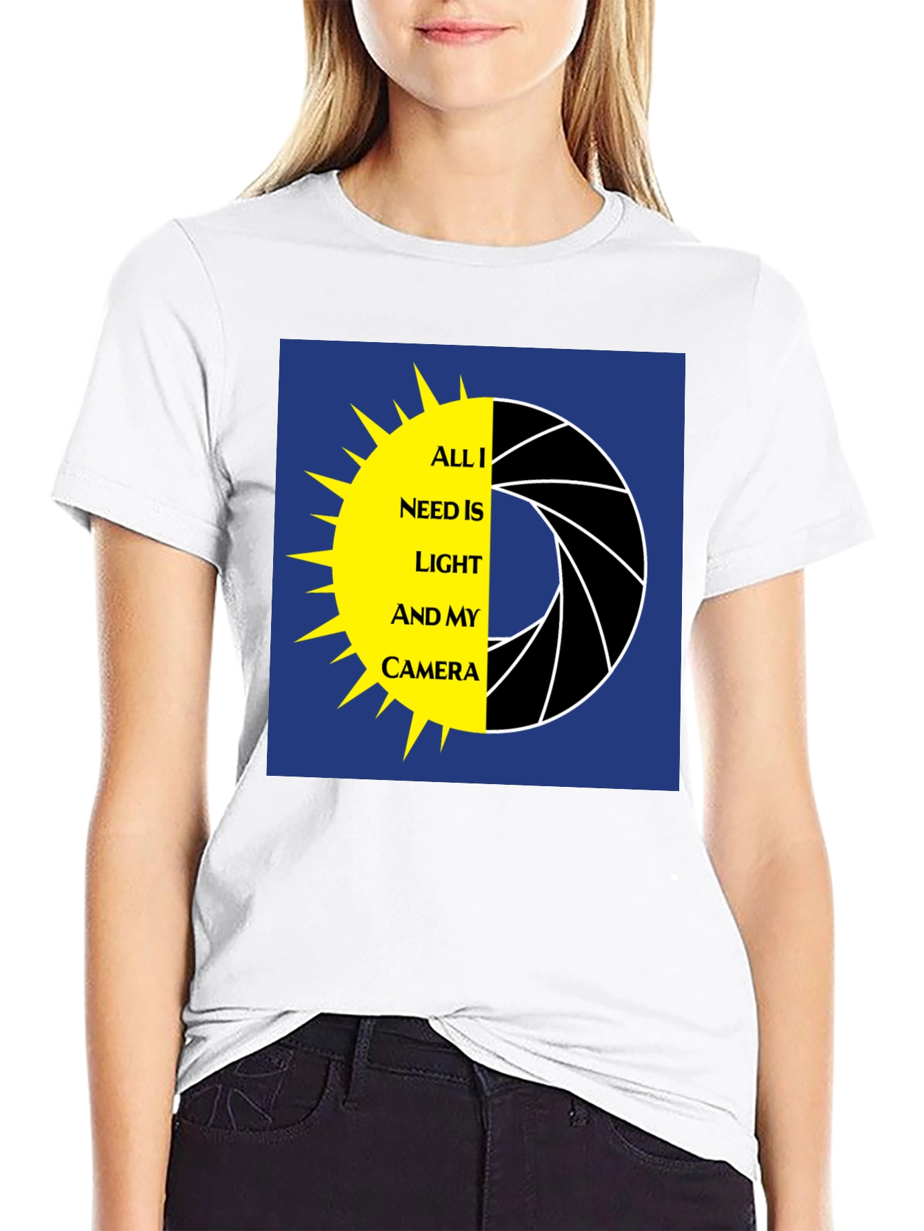 Photographer T-Shirt: Light and Camera Graphic Tee