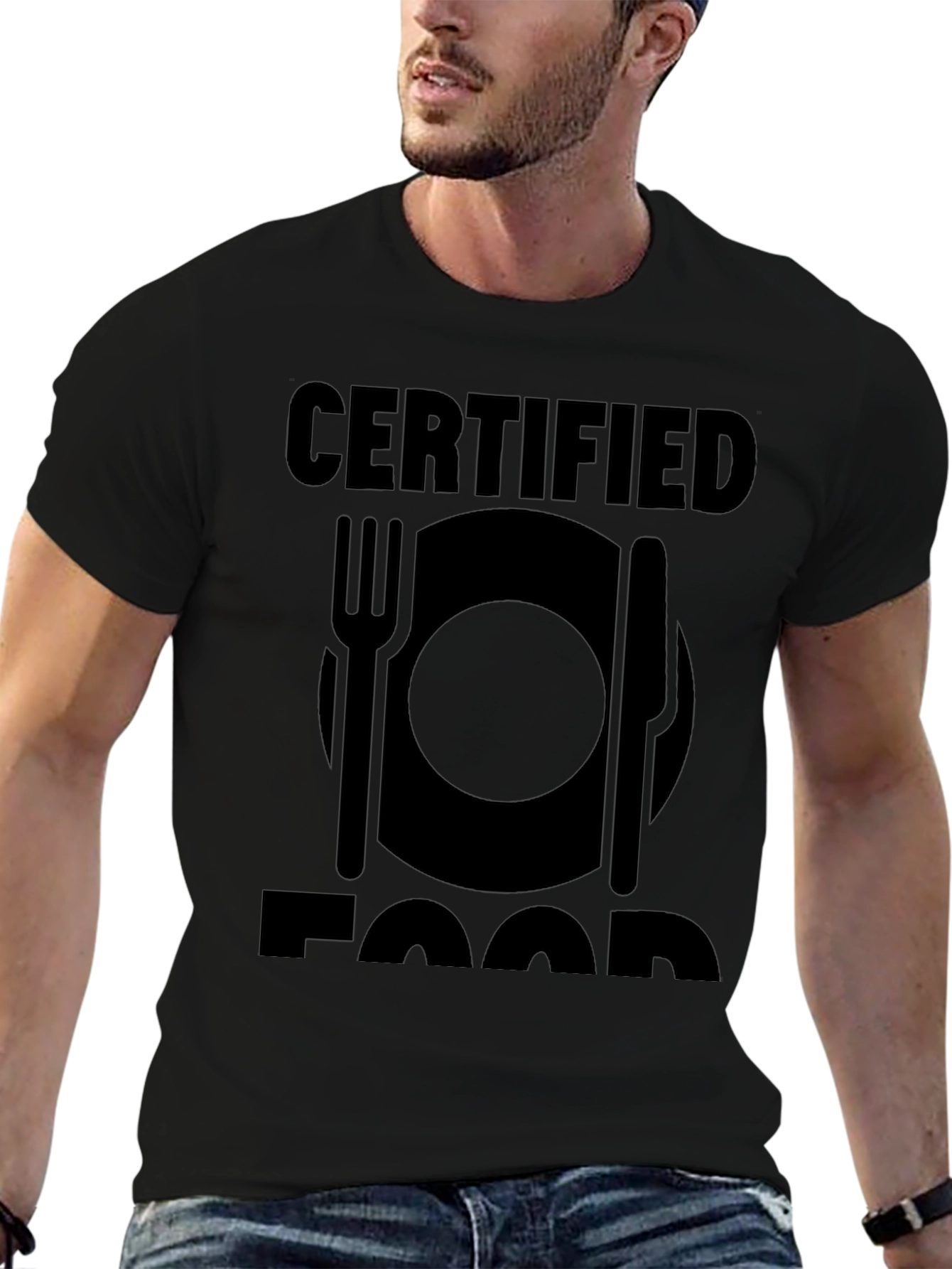 Certified Foodie Black T-Shirt