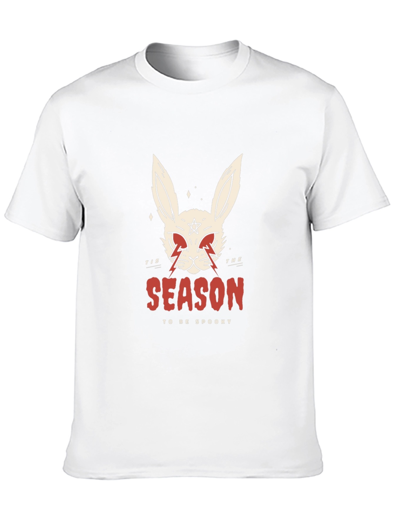 Spooky Season Rabbit Graphic Tee - Black