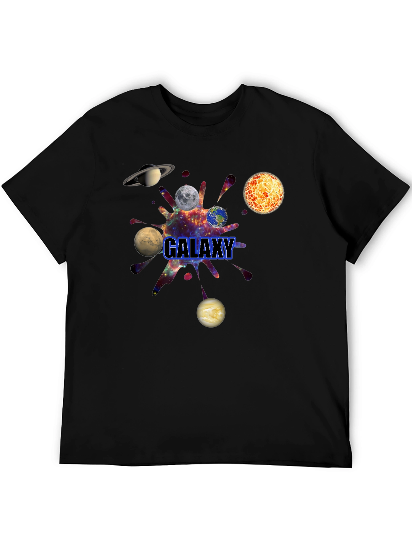Galaxy Graphic Black T-Shirt
