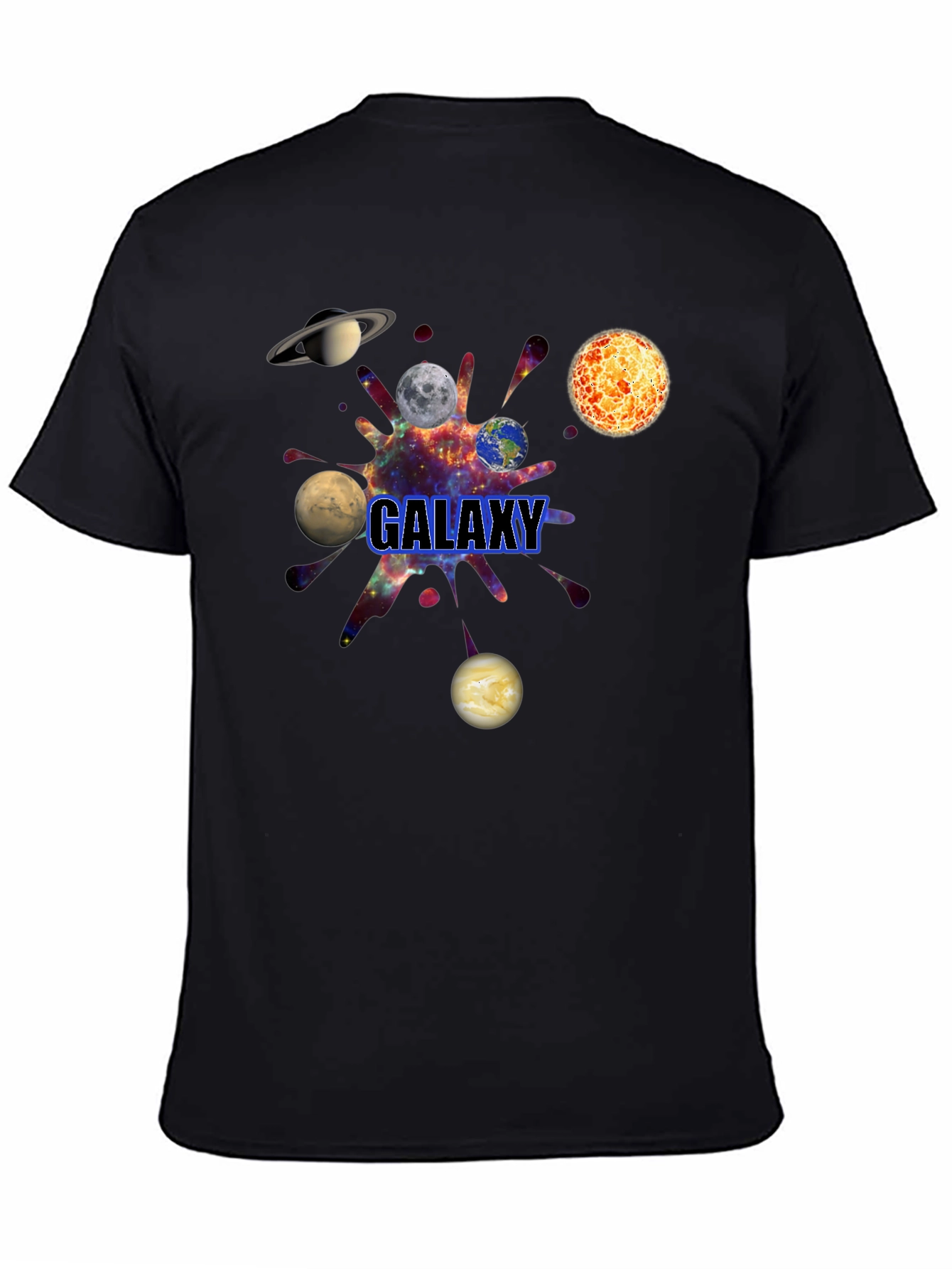 Galaxy Graphic Black T-Shirt