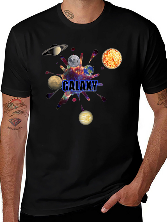 Galaxy Graphic Black T-Shirt