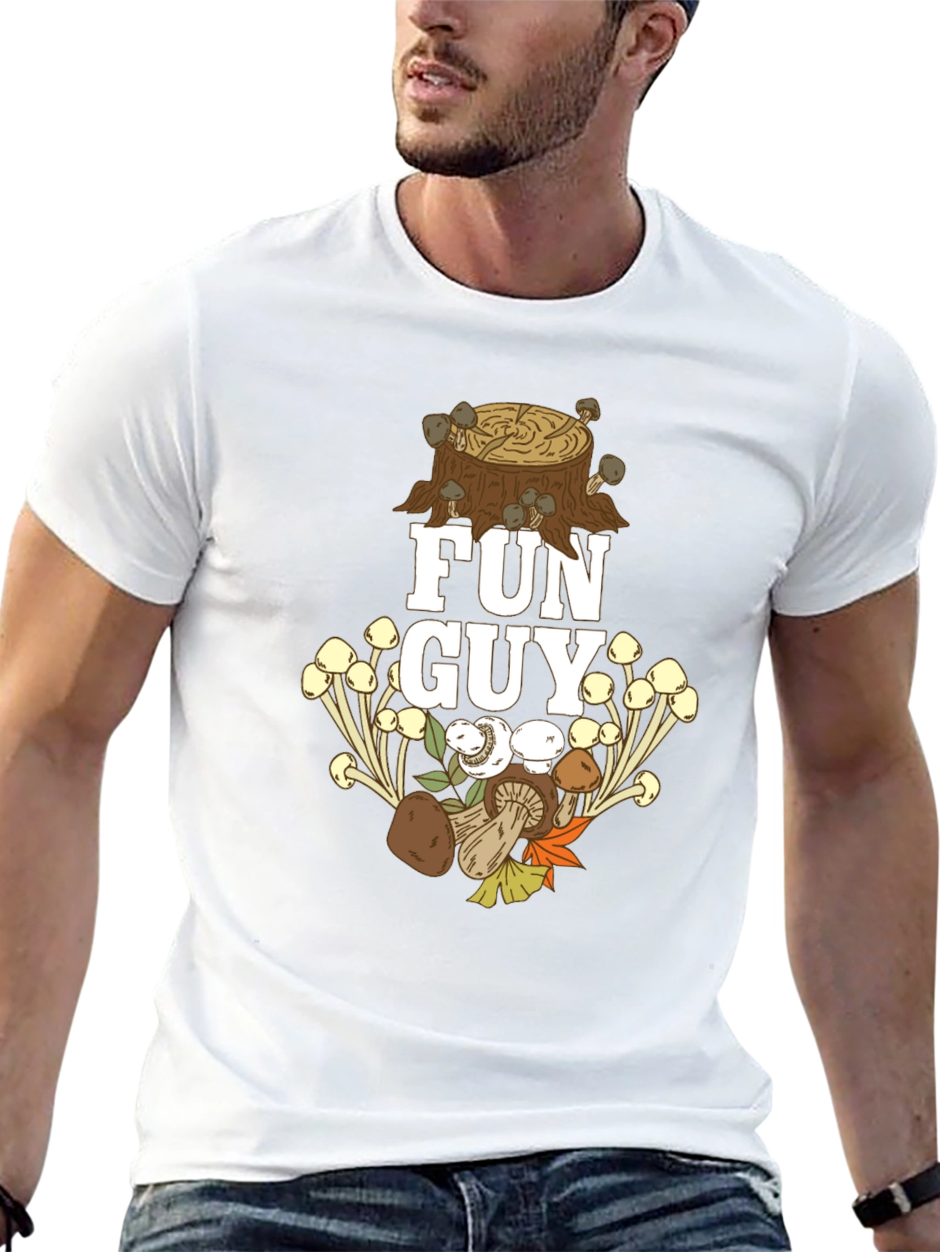 Fun Guy Mushroom T-Shirt - Nature Lover Apparel