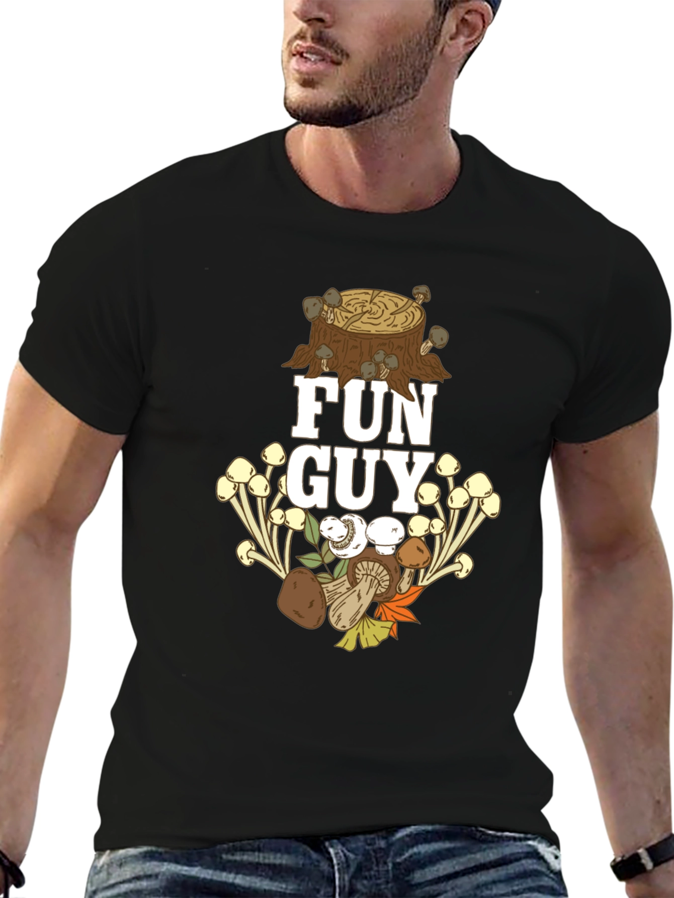 Fun Guy Mushroom T-Shirt - Nature Lover Apparel