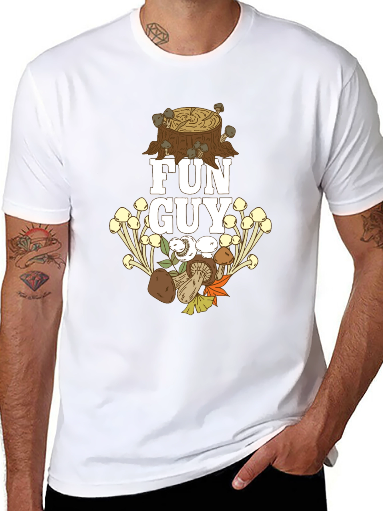 Fun Guy Mushroom T-Shirt - Nature Lover Apparel