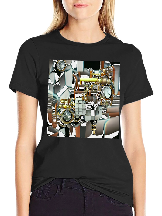 Steampunk Illusion Graphic T-Shirt - Menswear