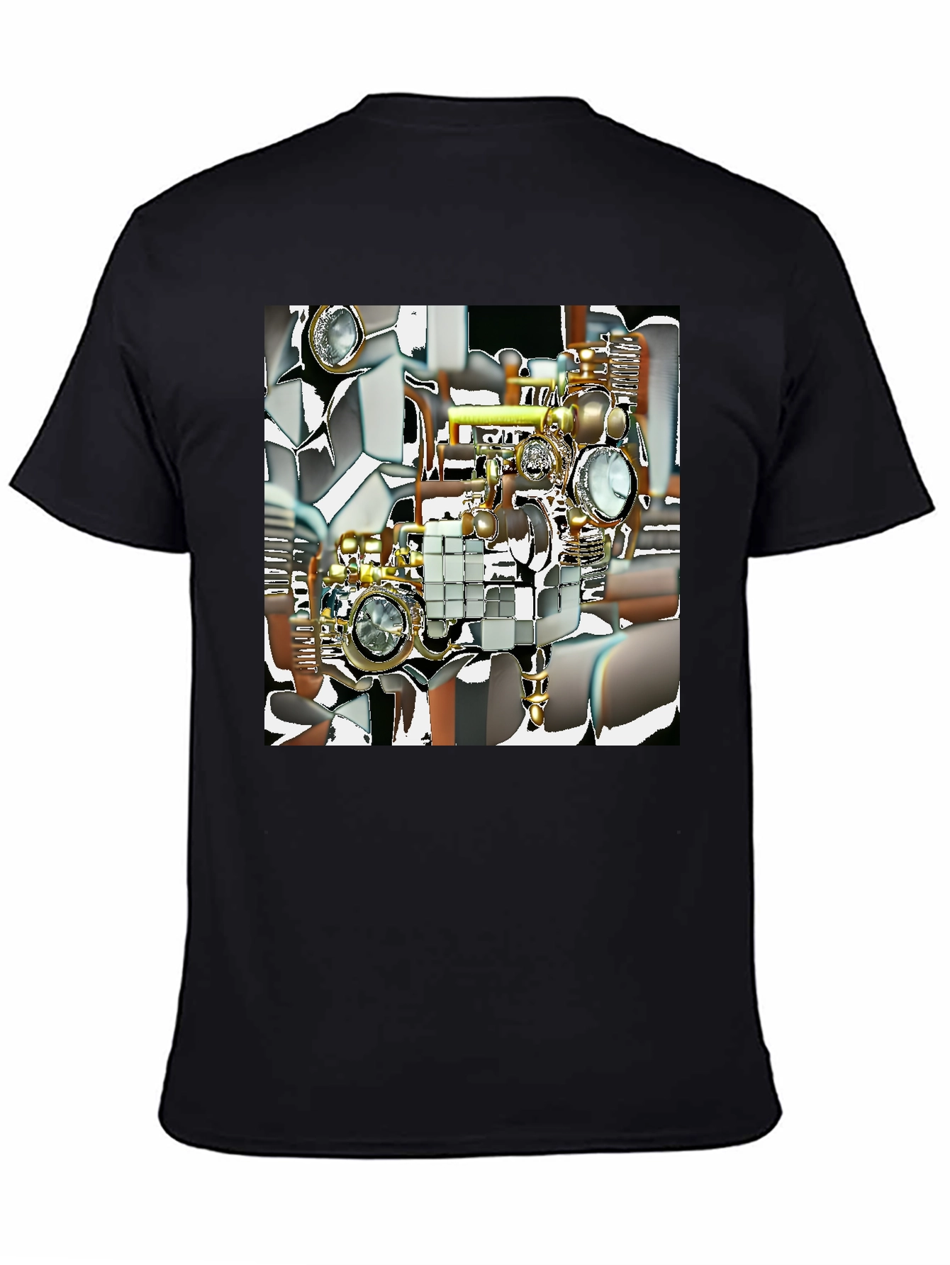 Steampunk Illusion Graphic T-Shirt - Menswear