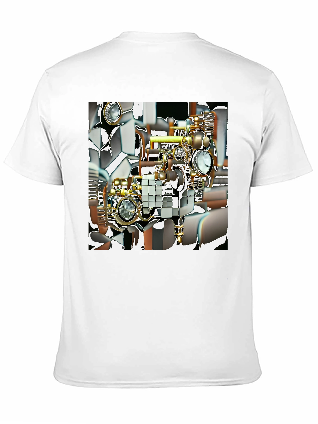 Steampunk Illusion Graphic T-Shirt - Menswear