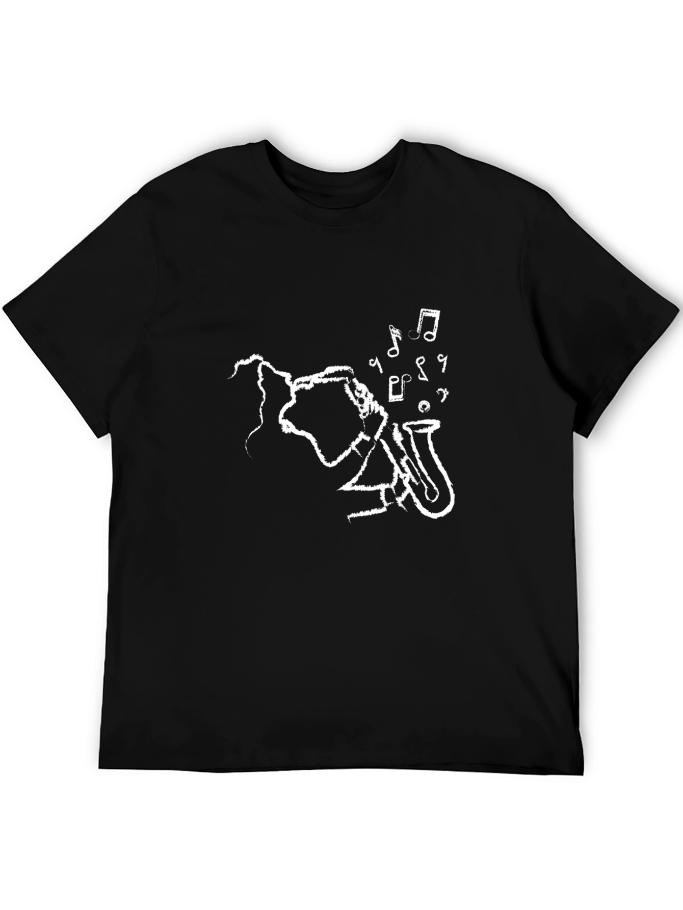 Cool Saxophone Player Black T-Shirt