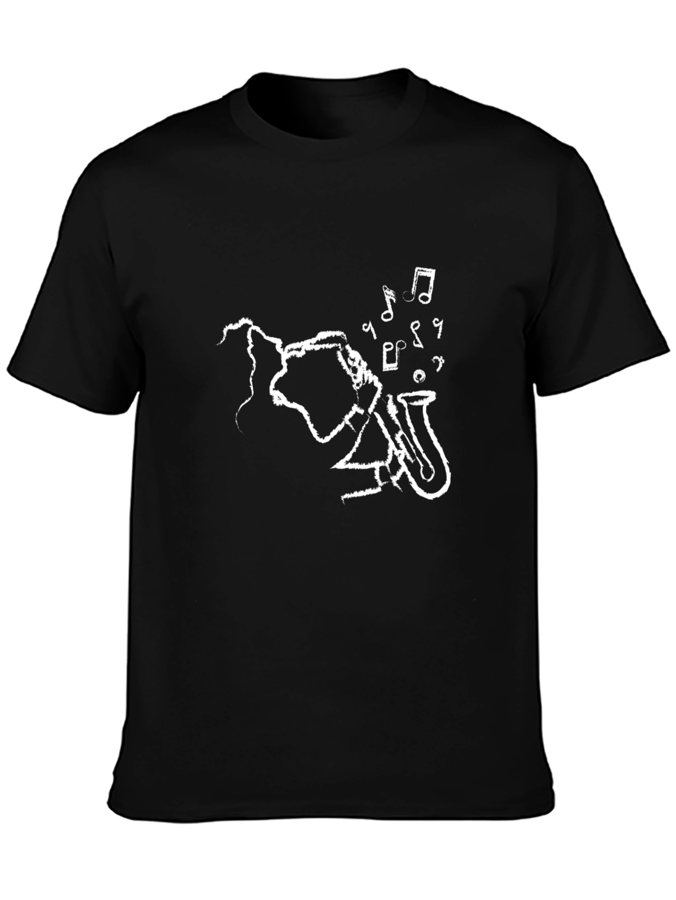 Cool Saxophone Player Black T-Shirt