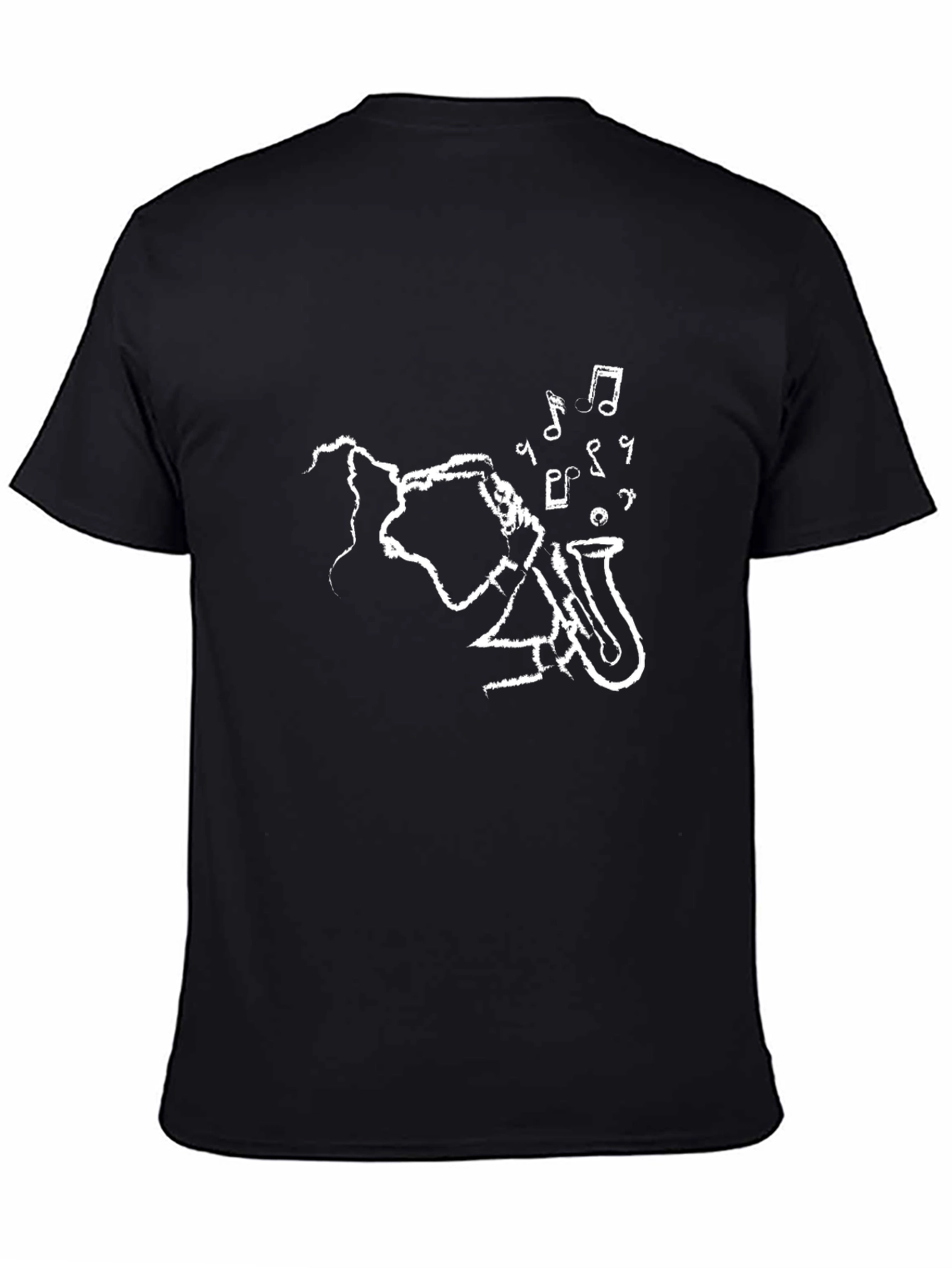 Cool Saxophone Player Black T-Shirt