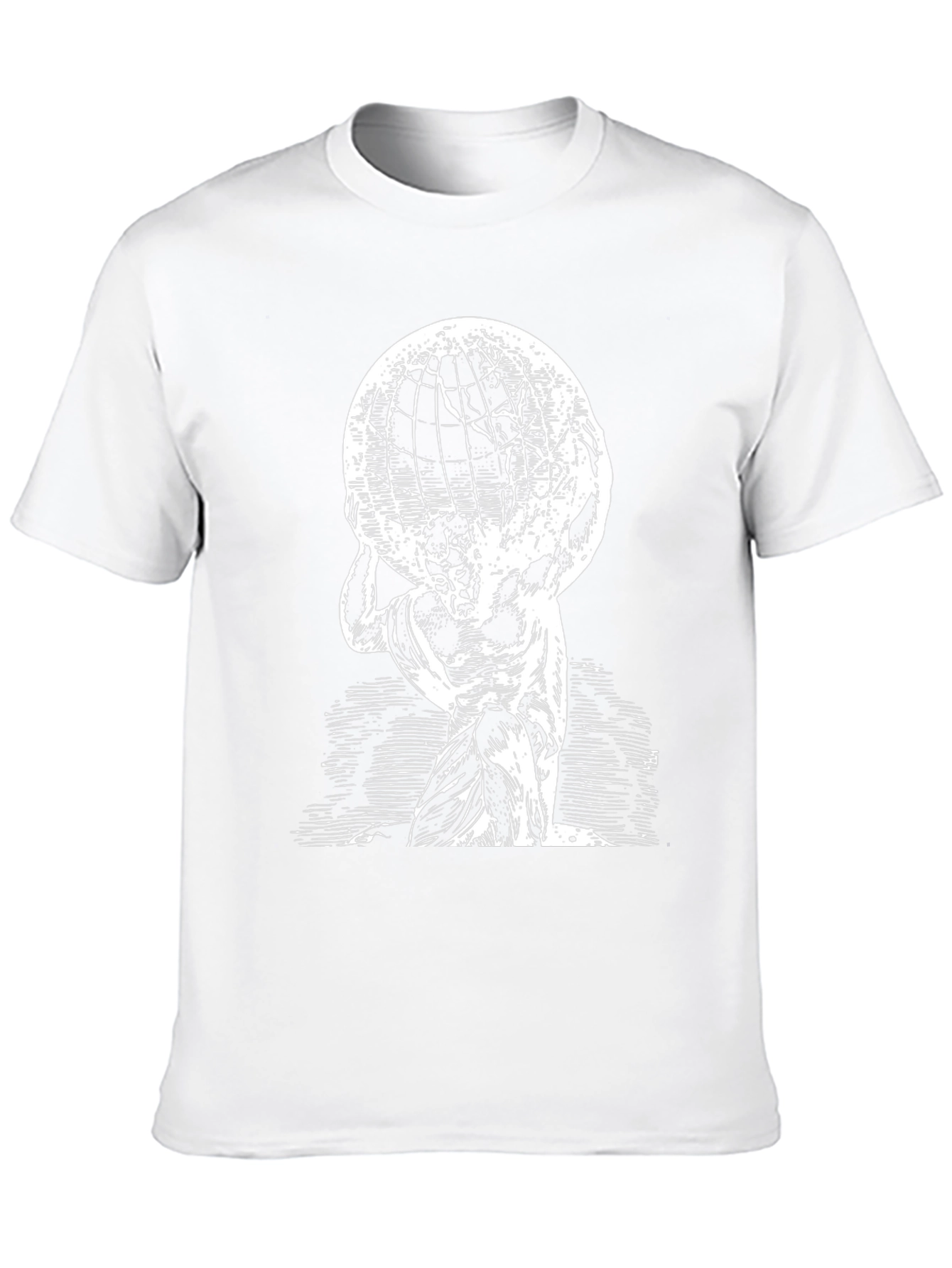 Atlas Globe T-Shirt - Black Cotton Graphic Tee