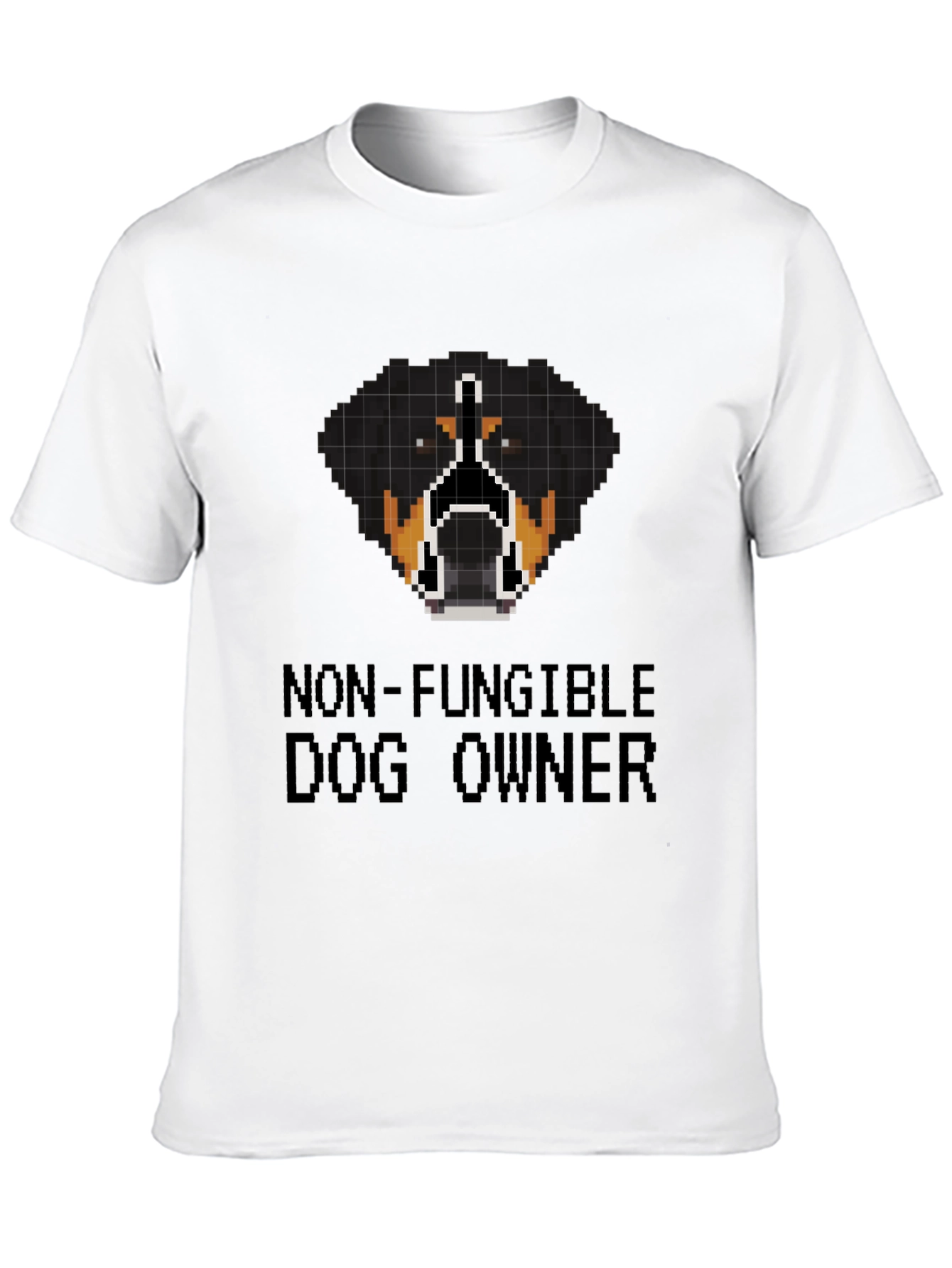 Non-Fungible Dog Owner Pixelated T-Shirt