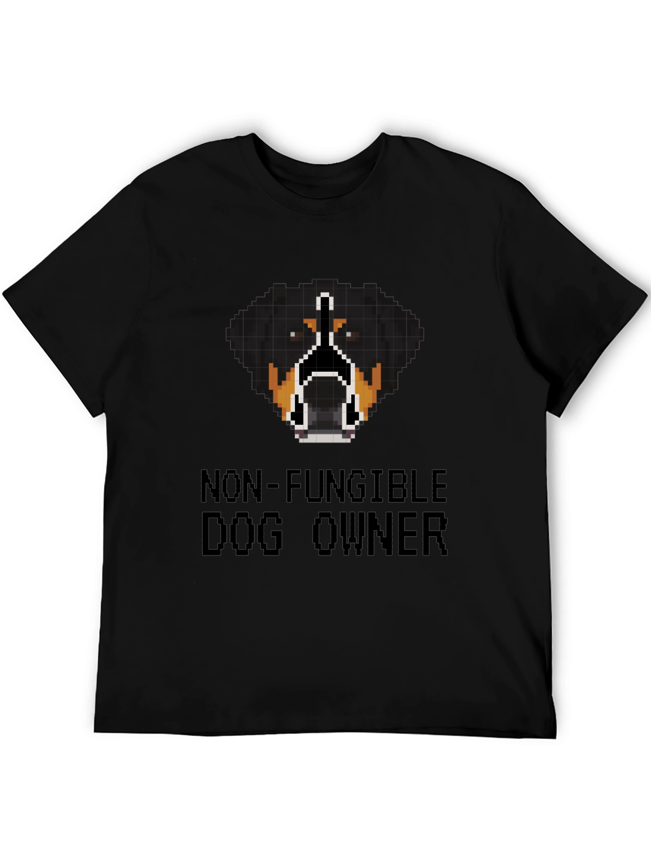 Non-Fungible Dog Owner Pixelated T-Shirt
