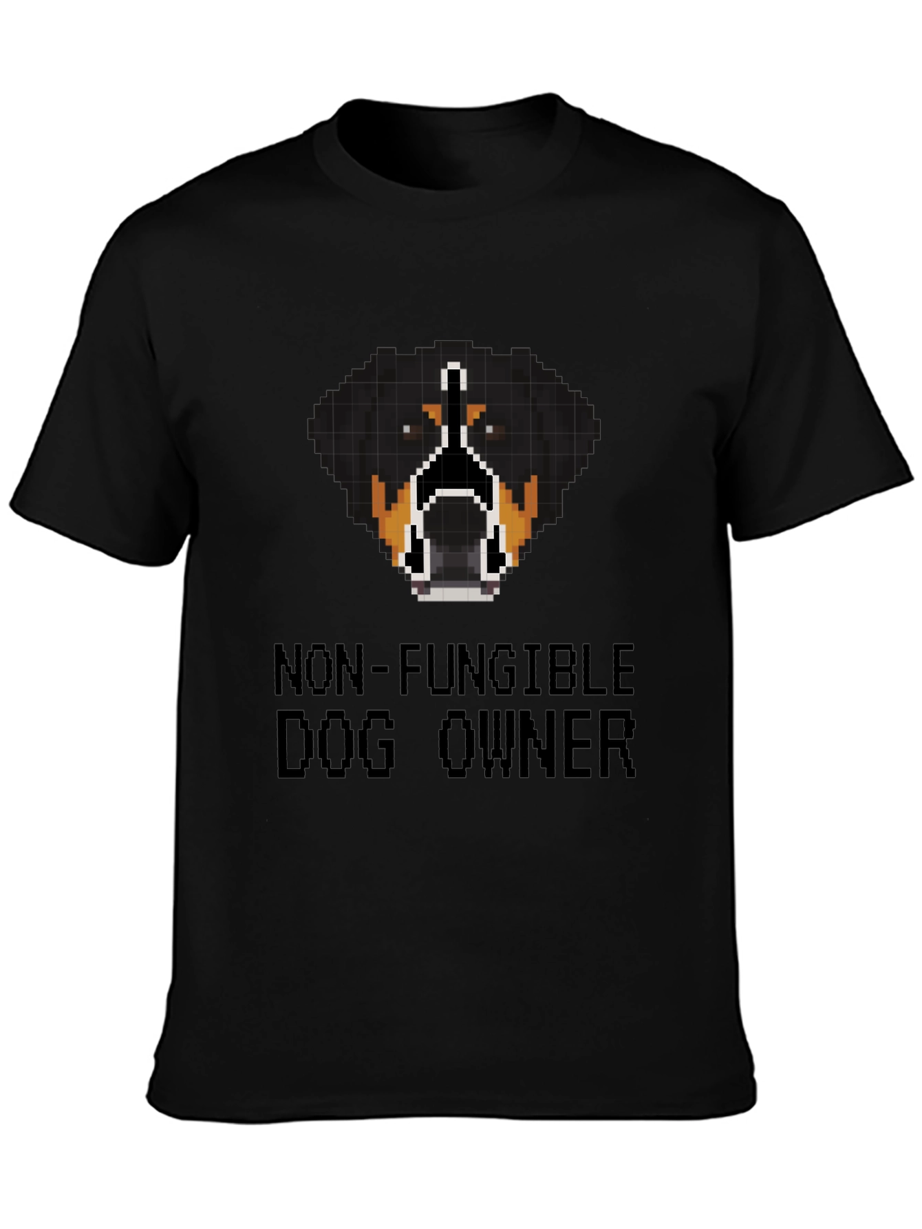 Non-Fungible Dog Owner Pixelated T-Shirt