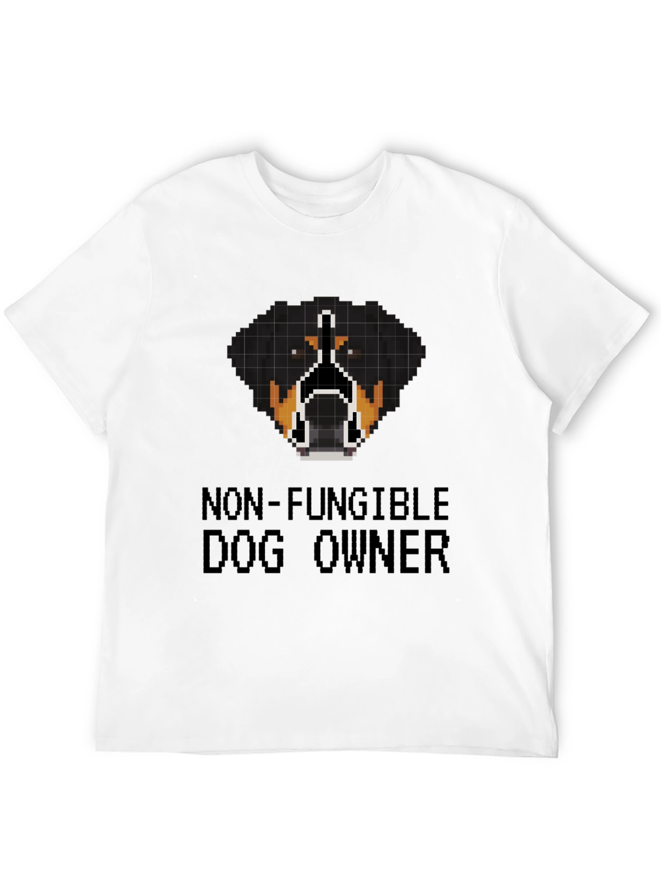 Non-Fungible Dog Owner Pixelated T-Shirt