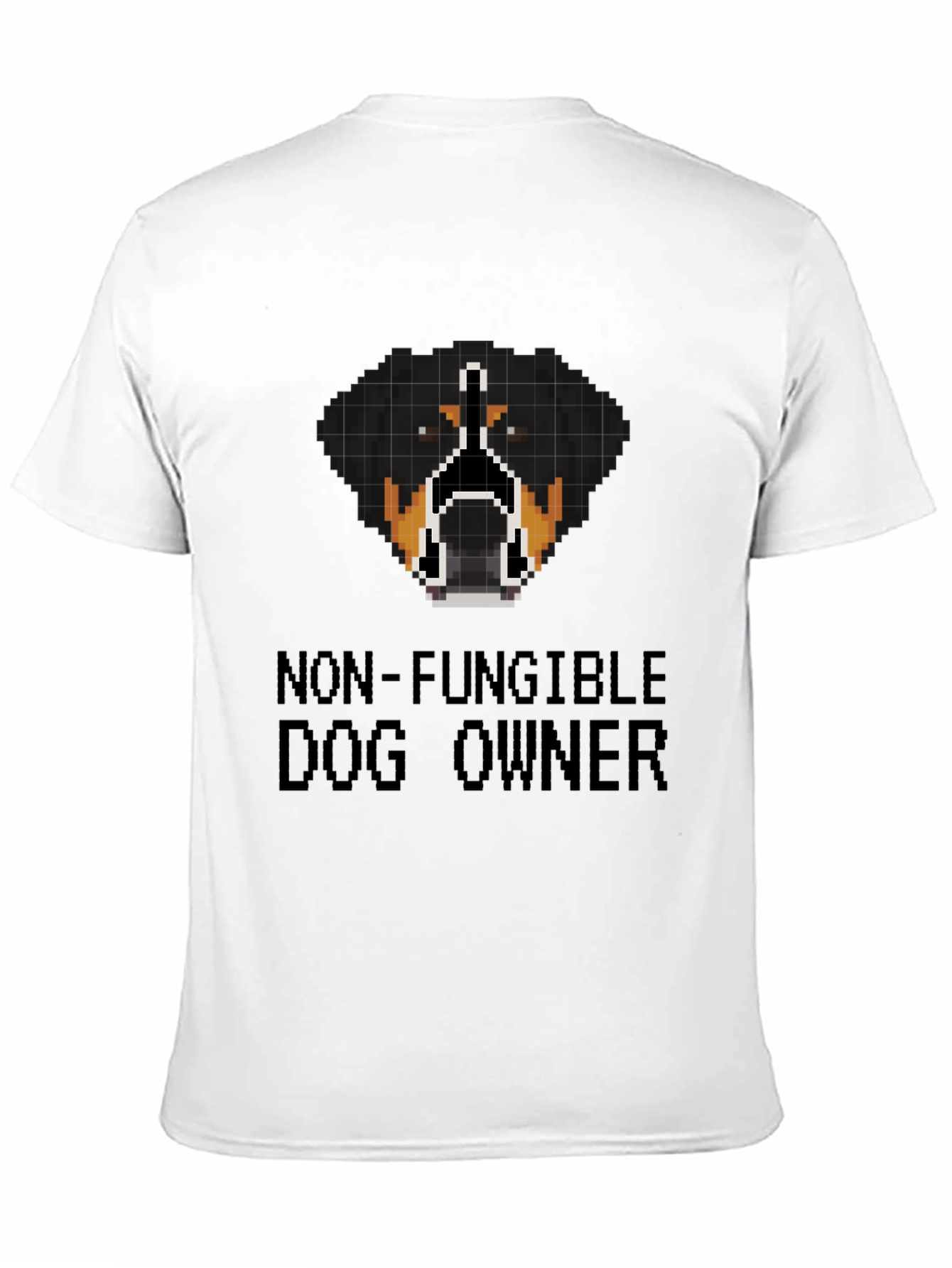 Non-Fungible Dog Owner Pixelated T-Shirt