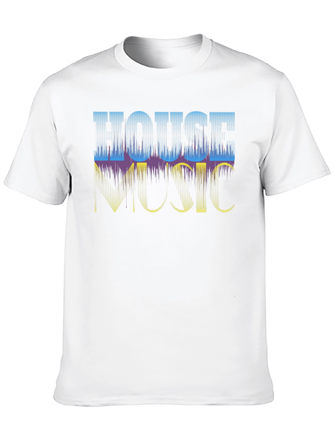 House Music Graphic Tee - Black Casual Shirt