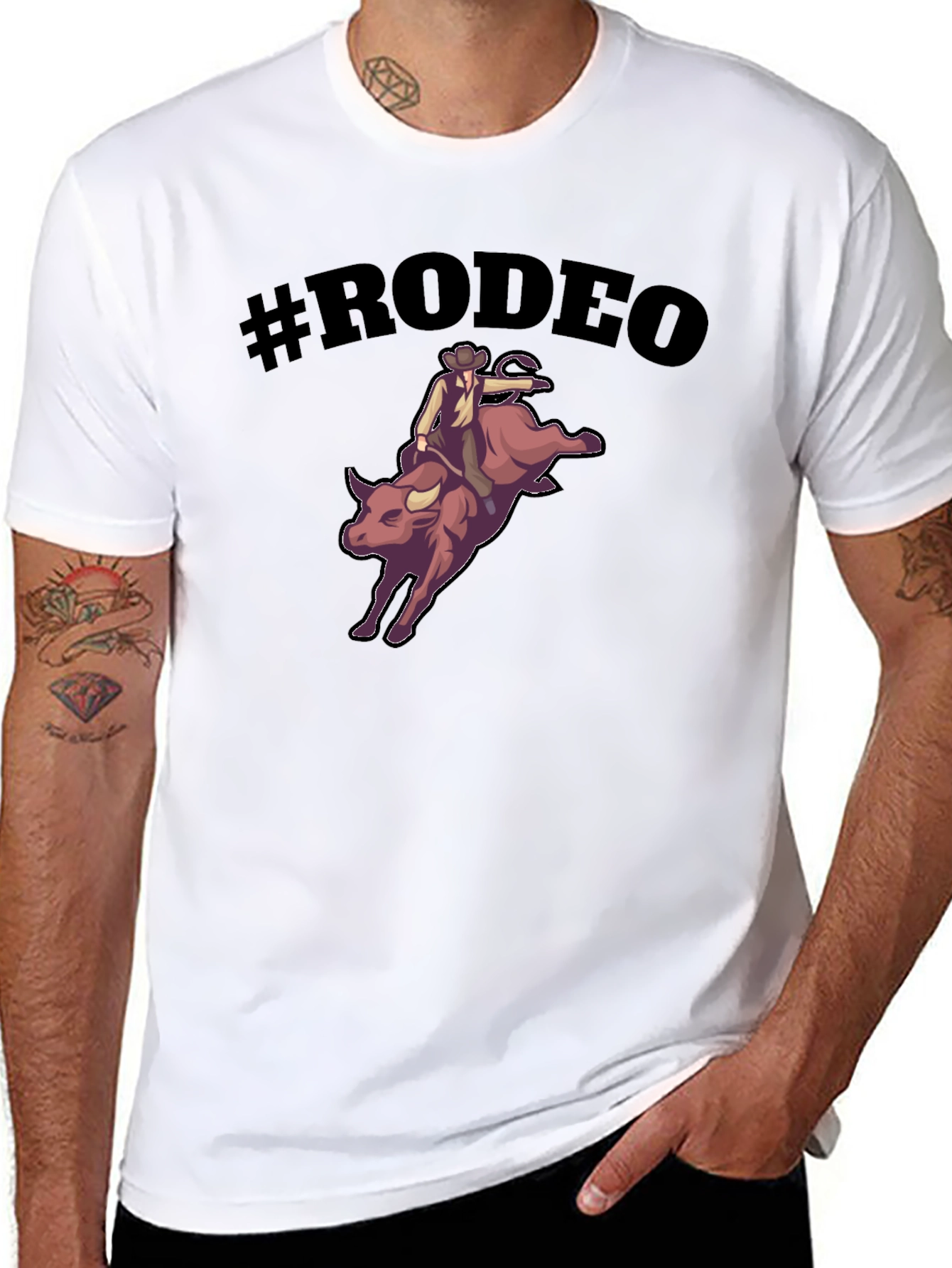 Rodeo Bull Riding Graphic T-Shirt