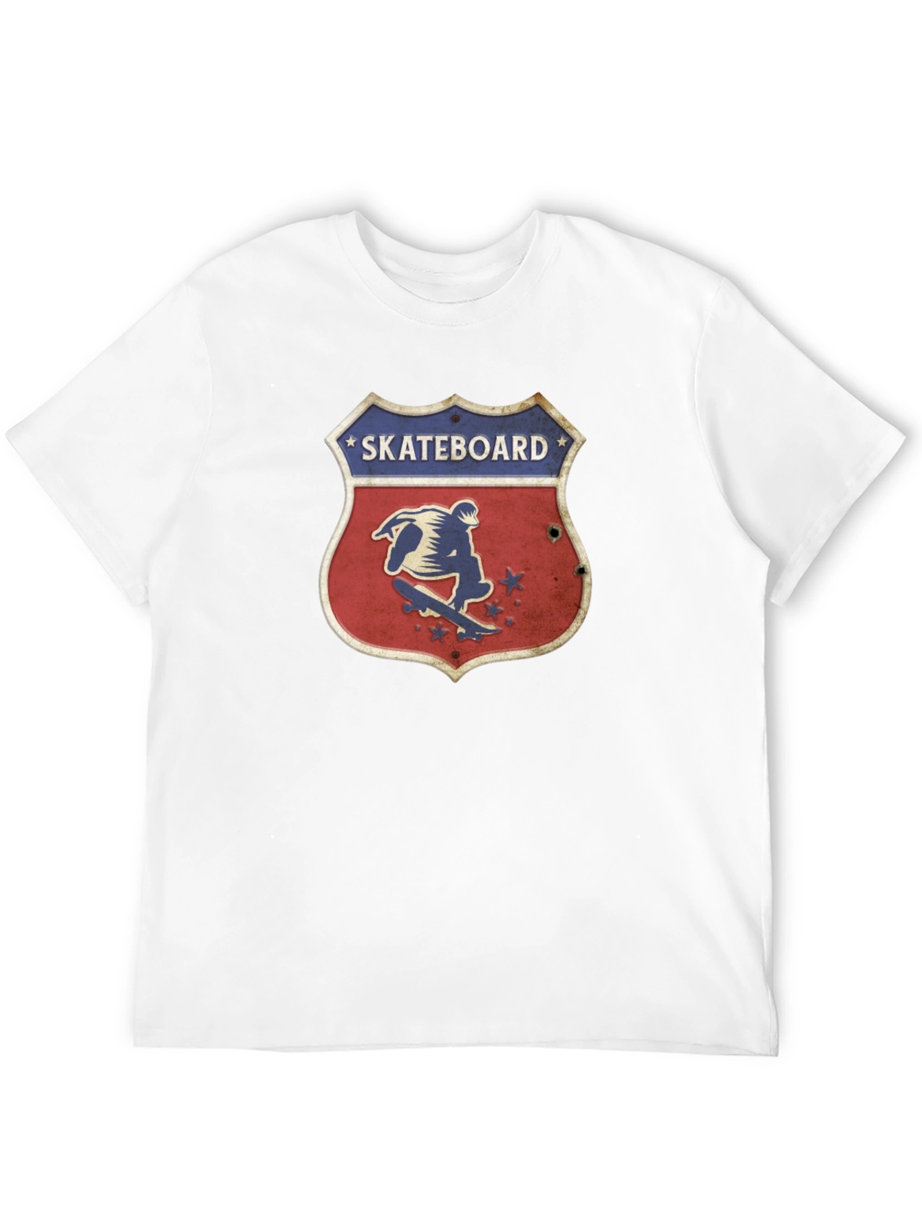 Skateboard Shield Graphic Tee - Black