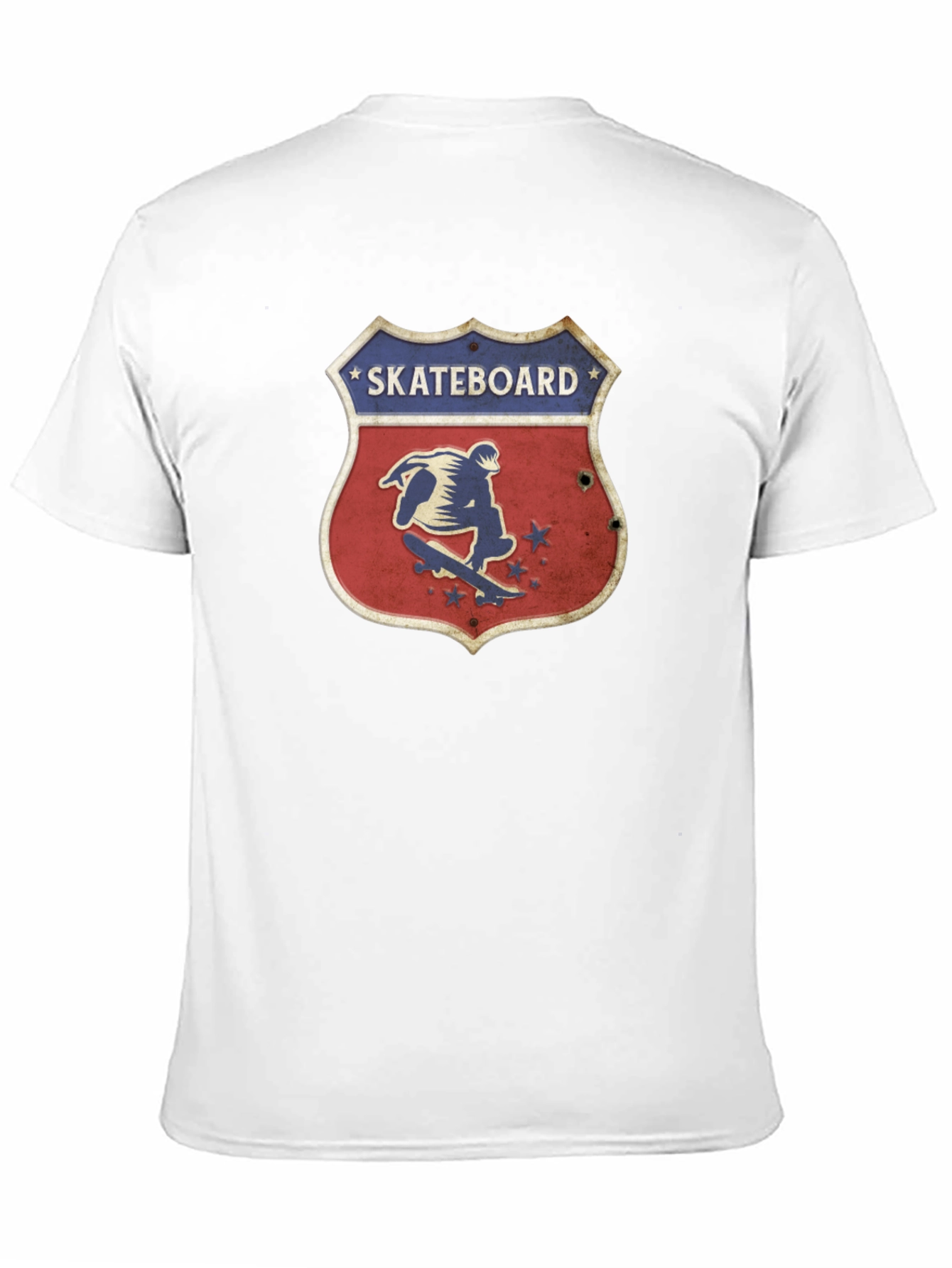 Skateboard Shield Graphic Tee - Black