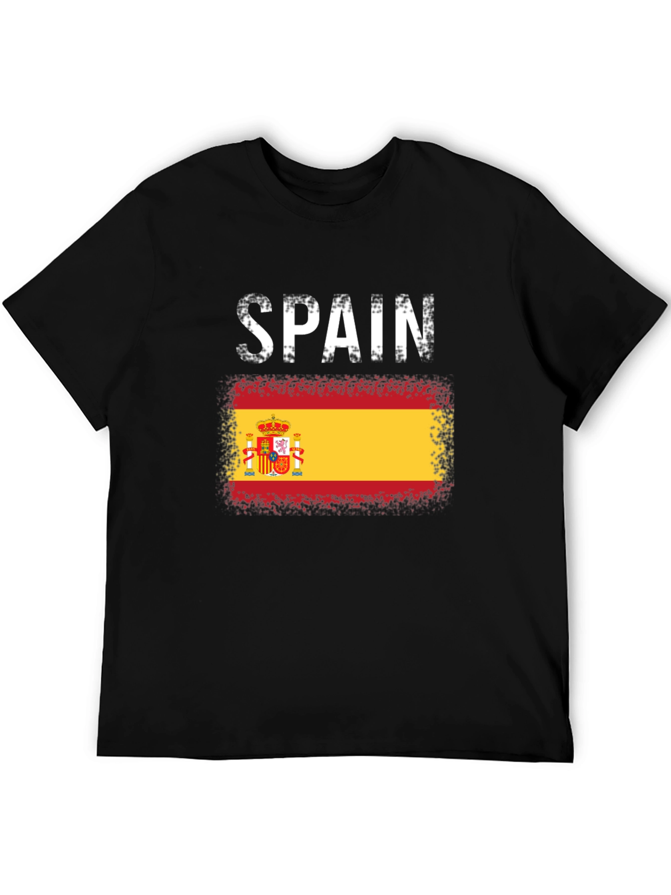 Spain Flag T-Shirt - Distressed Style