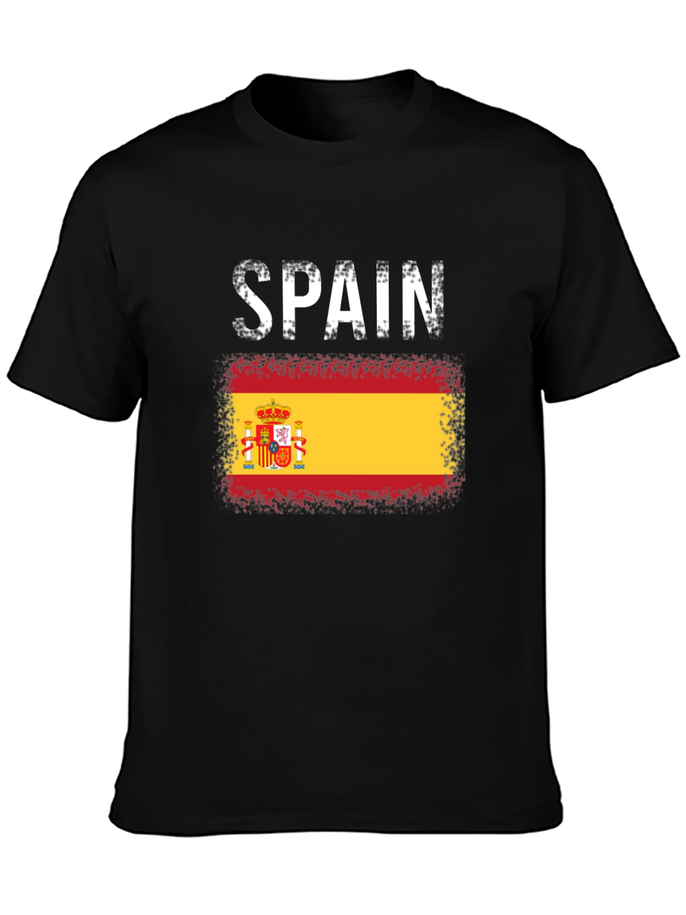 Spain Flag T-Shirt - Distressed Style