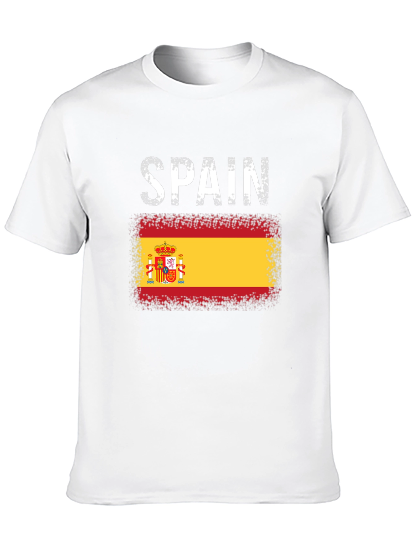 Spain Flag T-Shirt - Distressed Style
