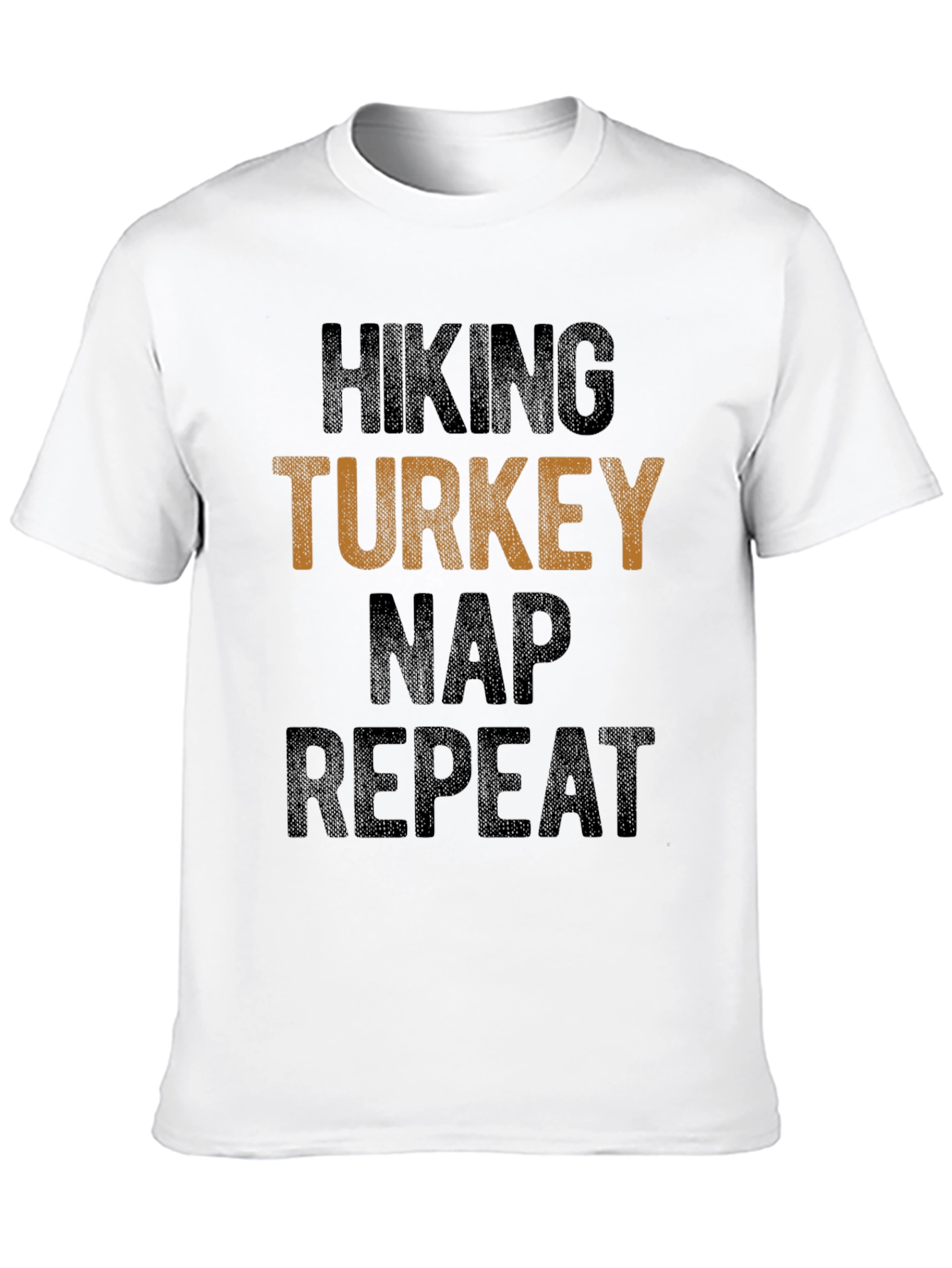 Hiking Turkey Nap Repeat Funny T-Shirt