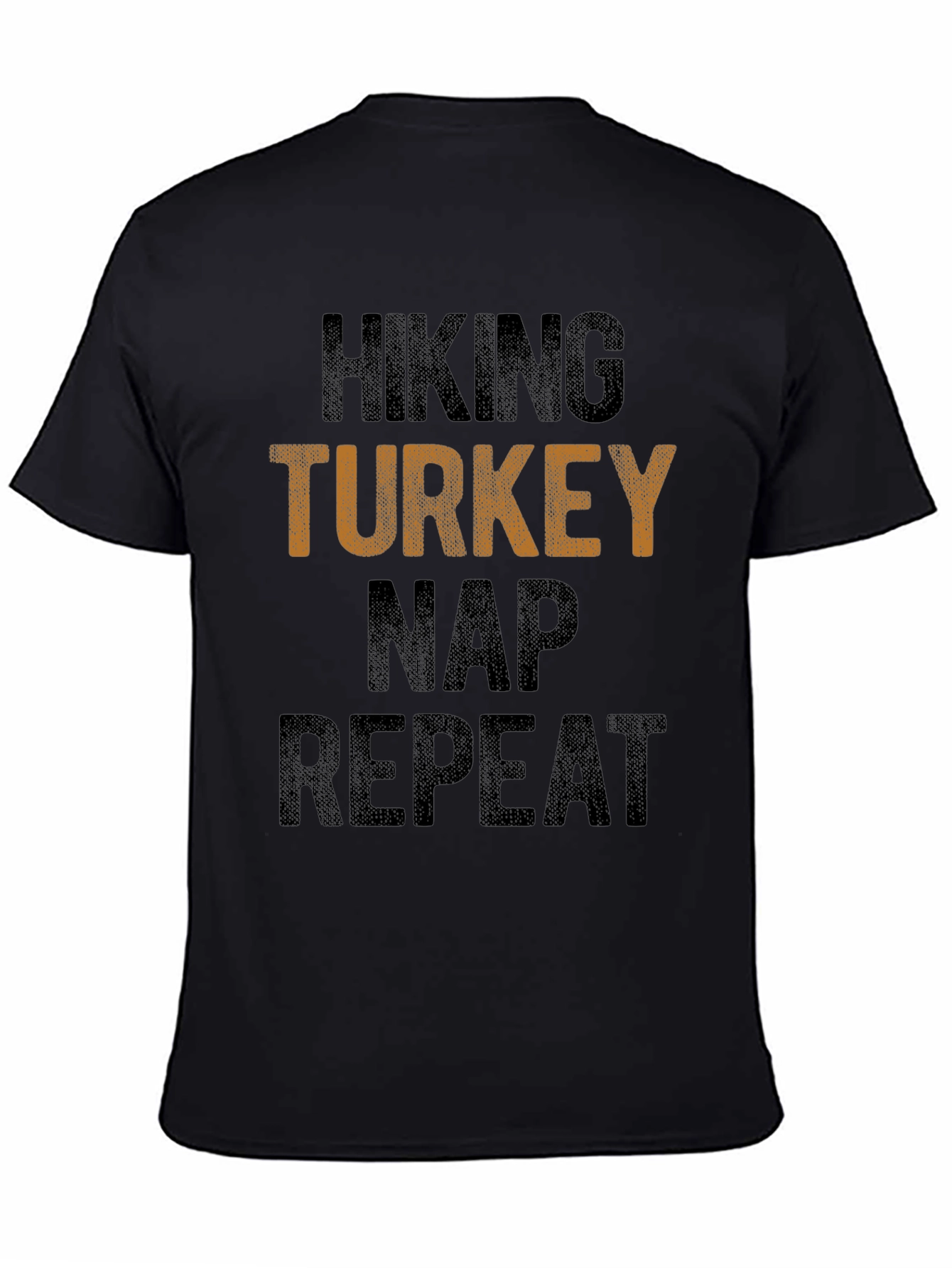 Hiking Turkey Nap Repeat Funny T-Shirt