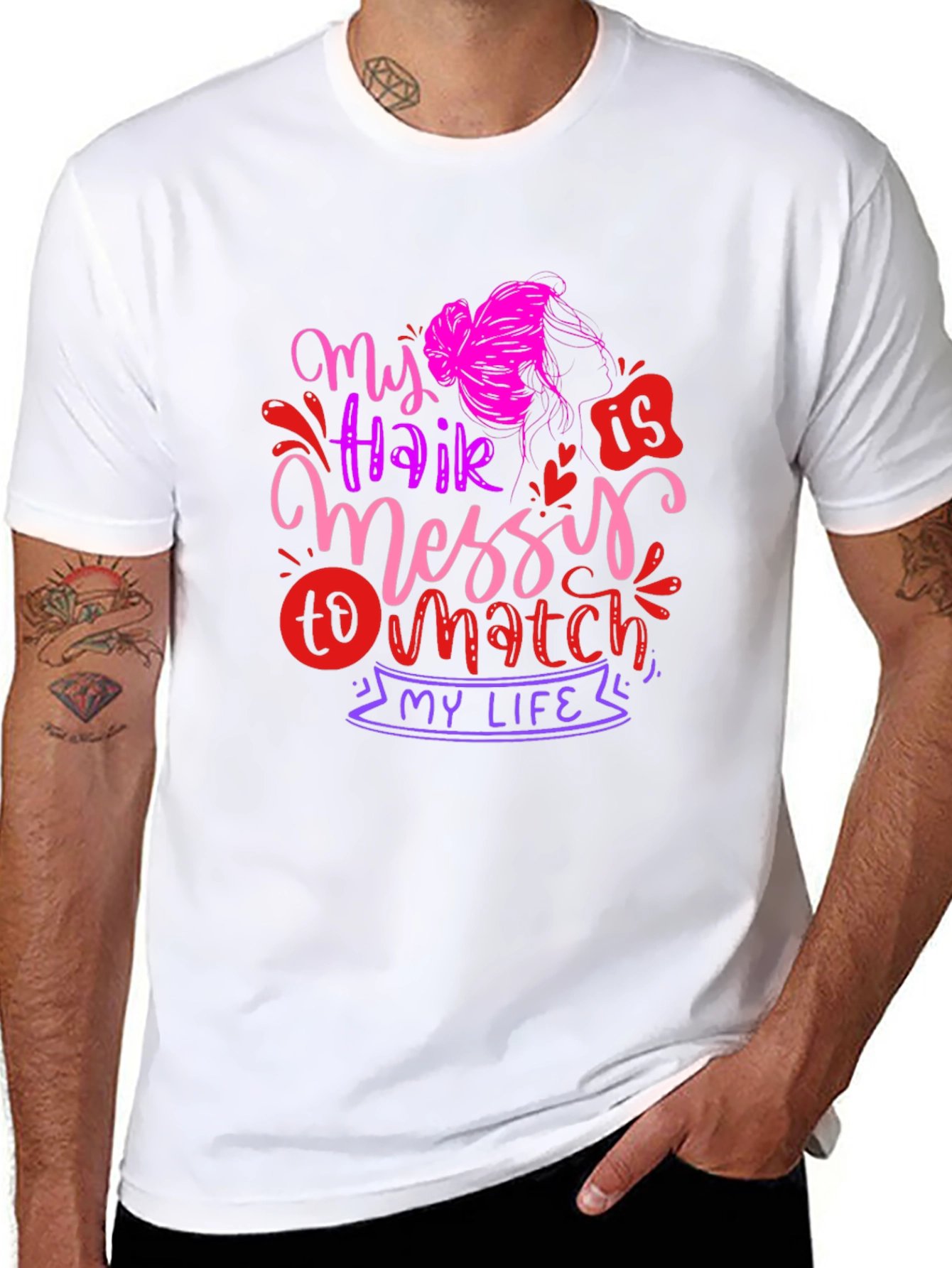 My Hair is Messy T-Shirt - Funny Graphic Tee