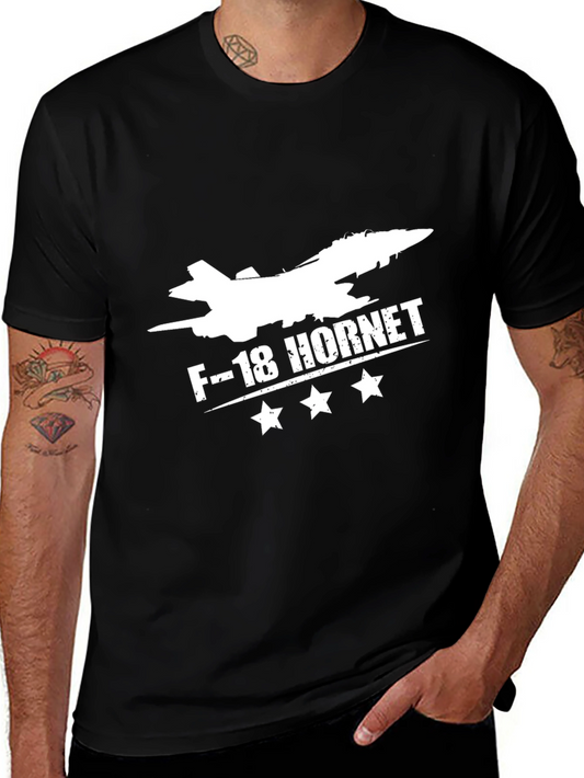F-18 Hornet Graphic T-Shirt - Aviation Style
