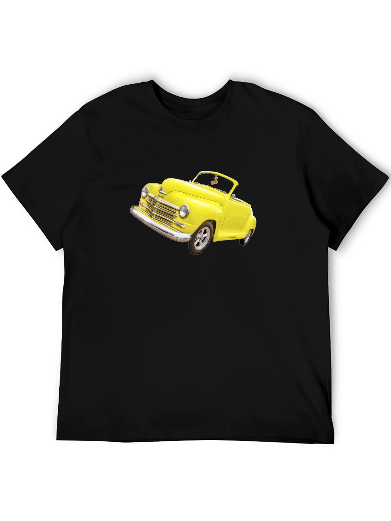 Classic Yellow Car Graphic Tee - Cool Retro Style