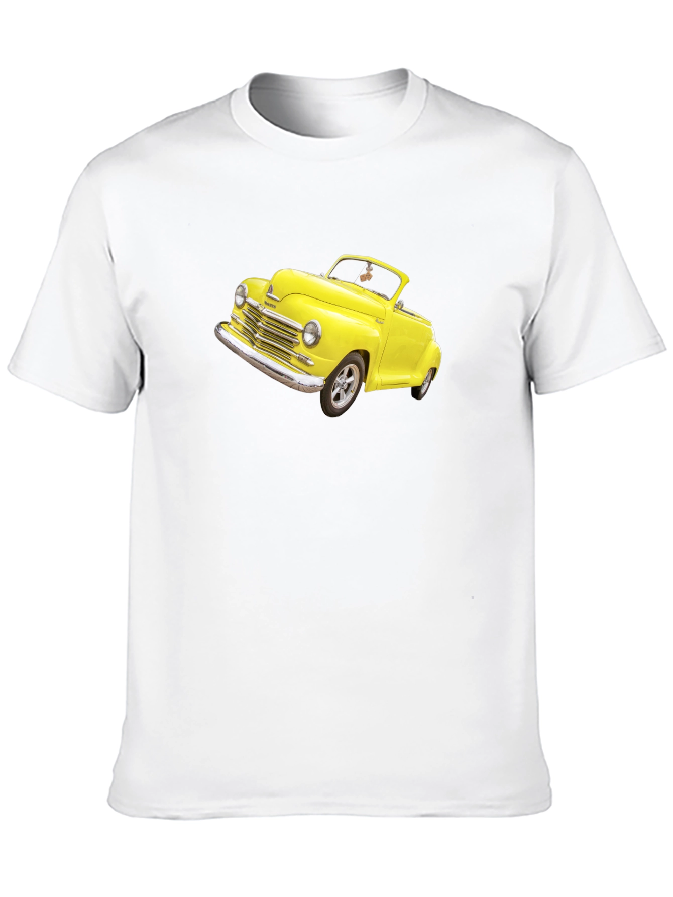 Classic Yellow Car Graphic Tee - Cool Retro Style