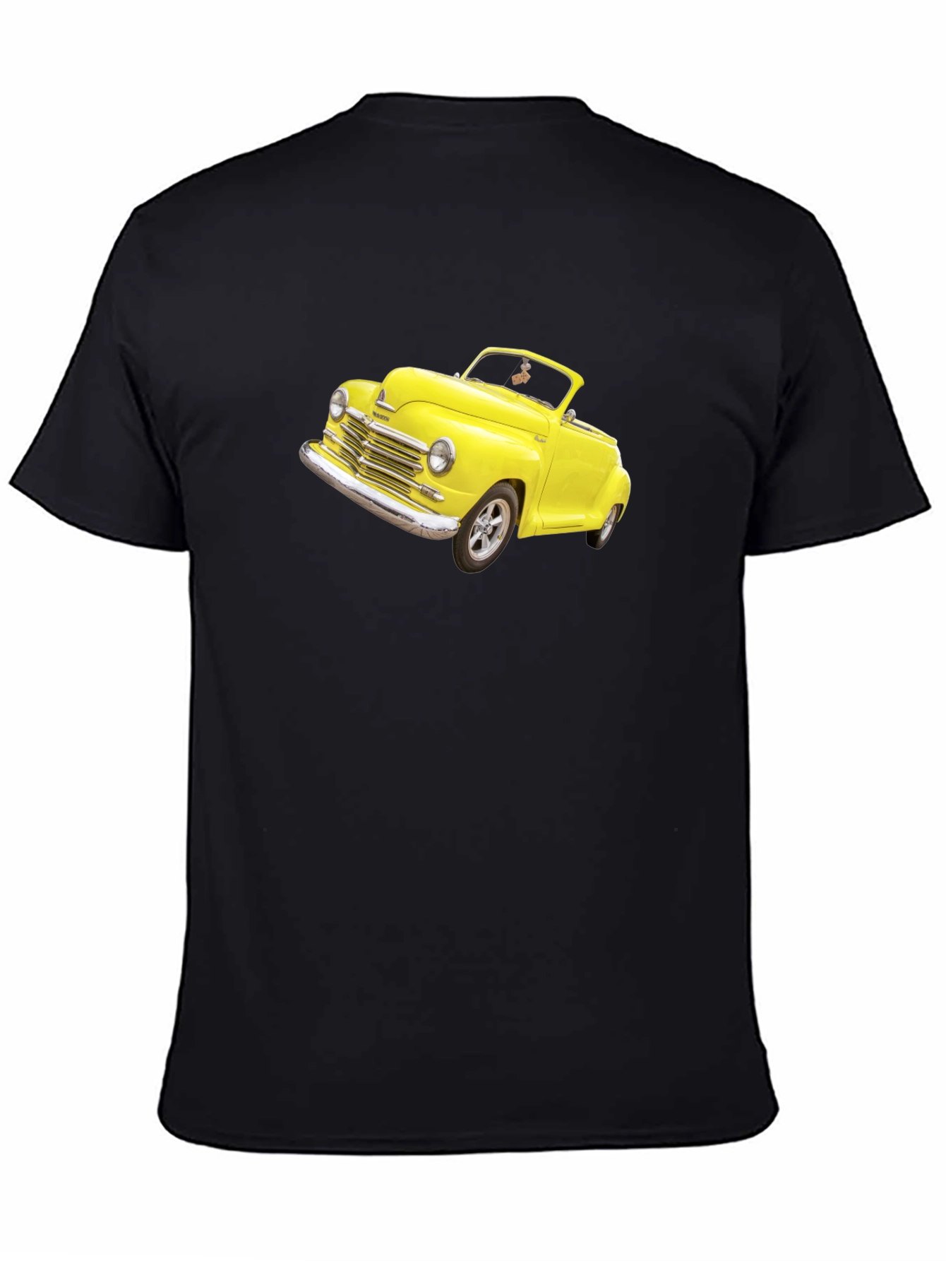 Classic Yellow Car Graphic Tee - Cool Retro Style