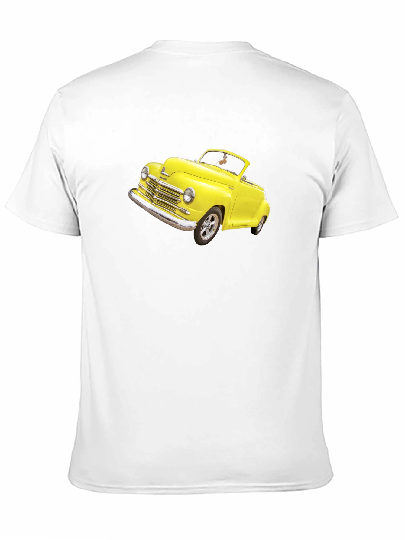Classic Yellow Car Graphic Tee - Cool Retro Style