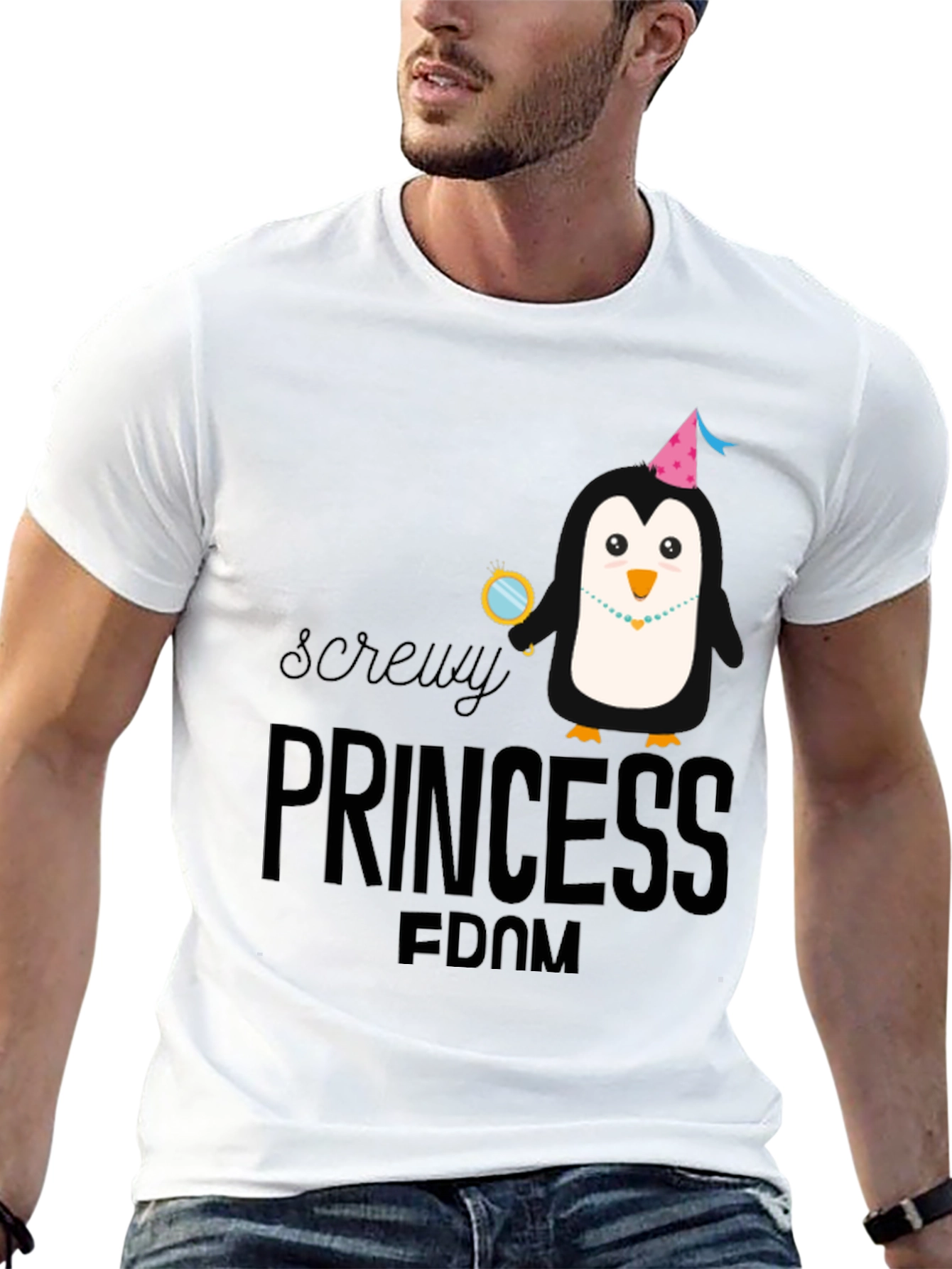 Screw-y Princess Penguin T-Shirt - Quirky Fun Top