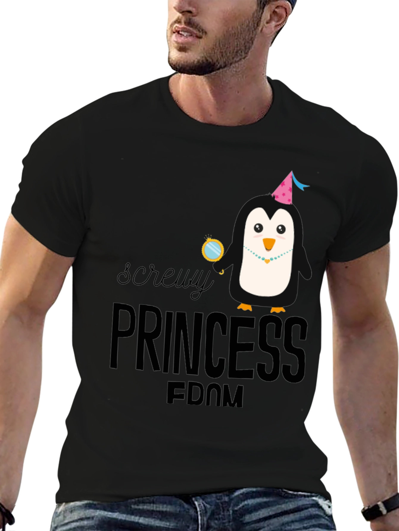Screw-y Princess Penguin T-Shirt - Quirky Fun Top