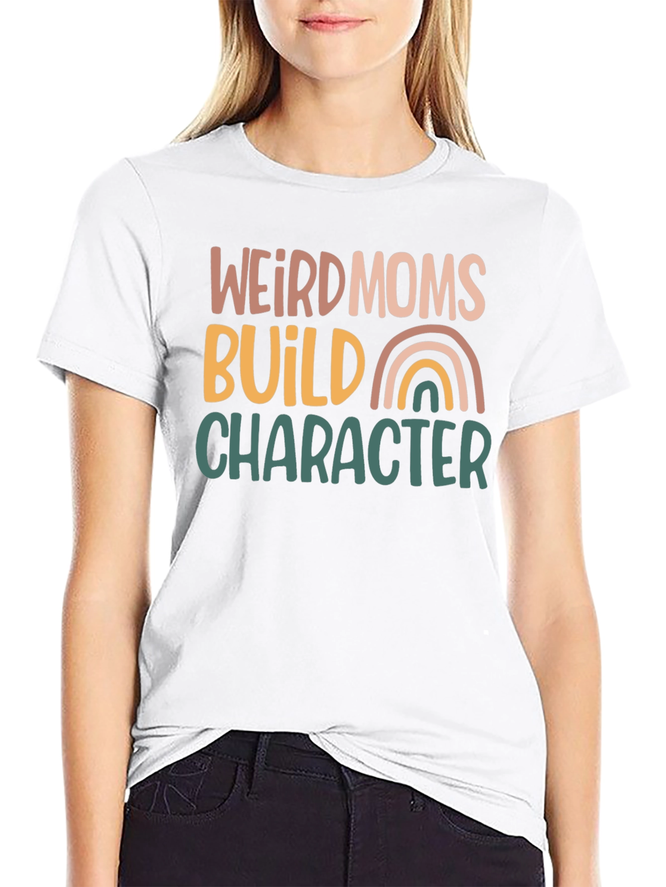 Weird Moms Build Character Graphic Tee