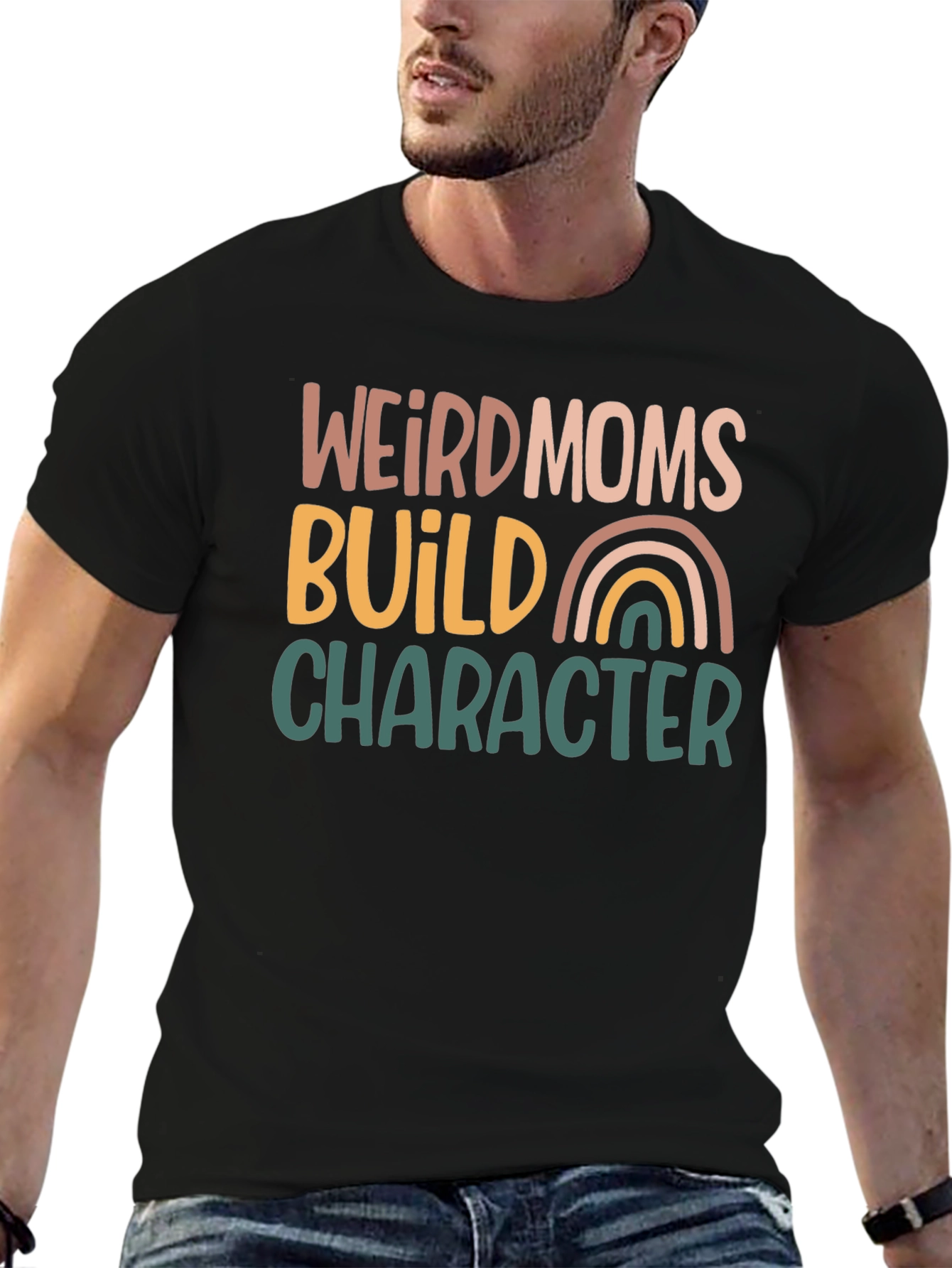 Weird Moms Build Character Graphic Tee