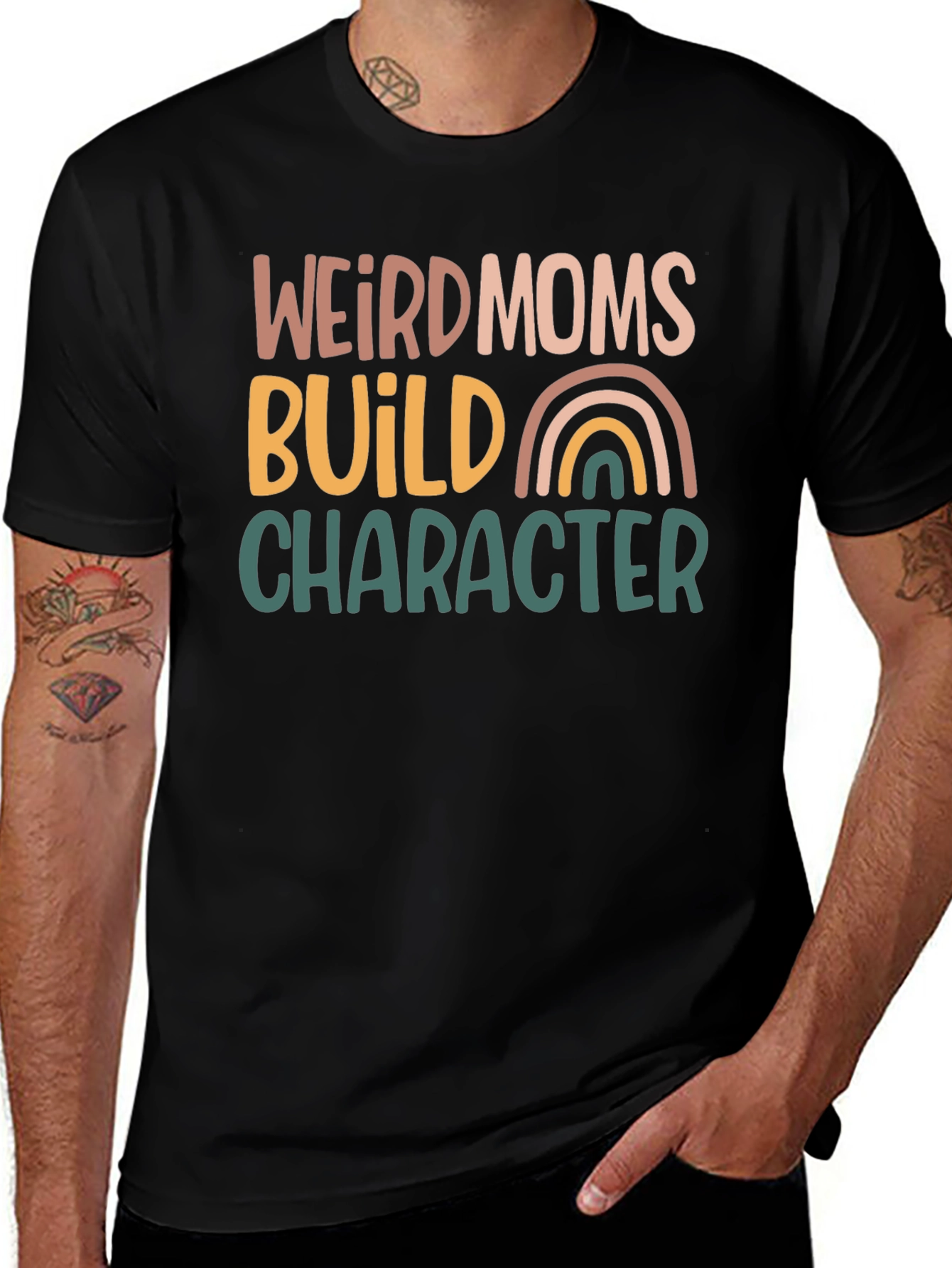 Weird Moms Build Character Graphic Tee
