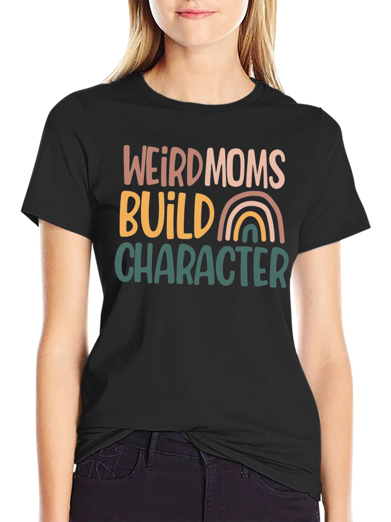 Weird Moms Build Character Graphic Tee