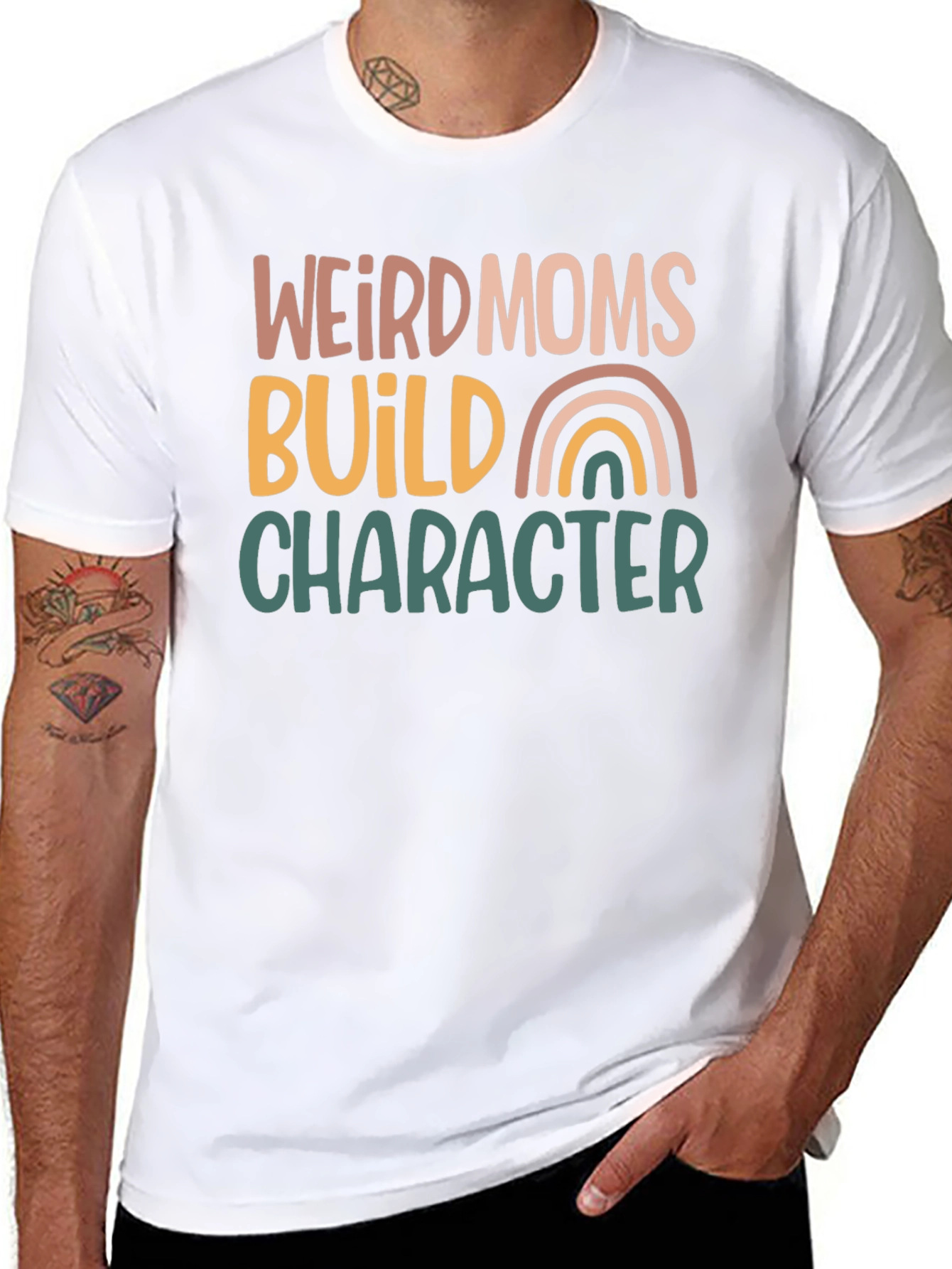Weird Moms Build Character Graphic Tee