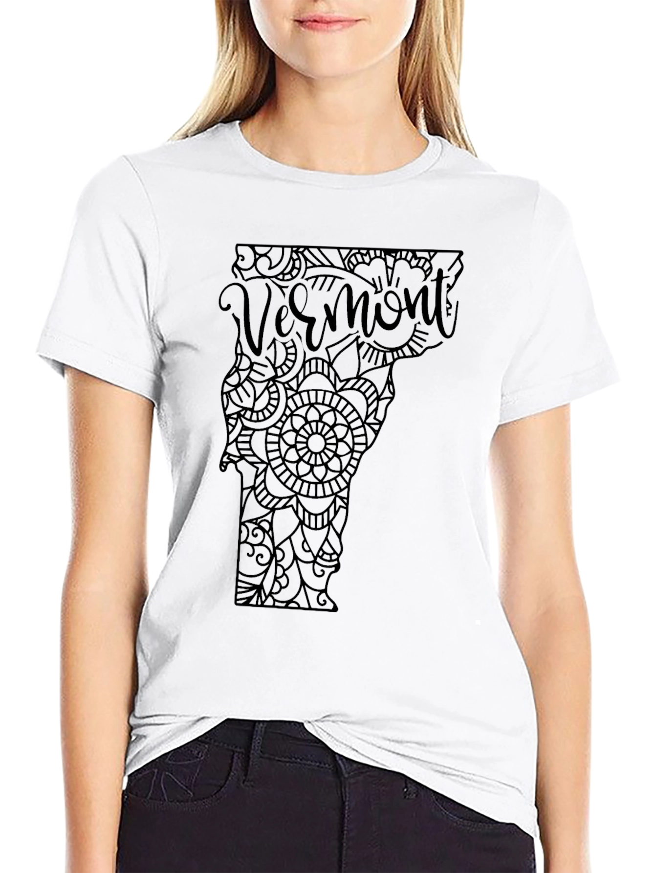 Vermont State Mandala T-Shirt