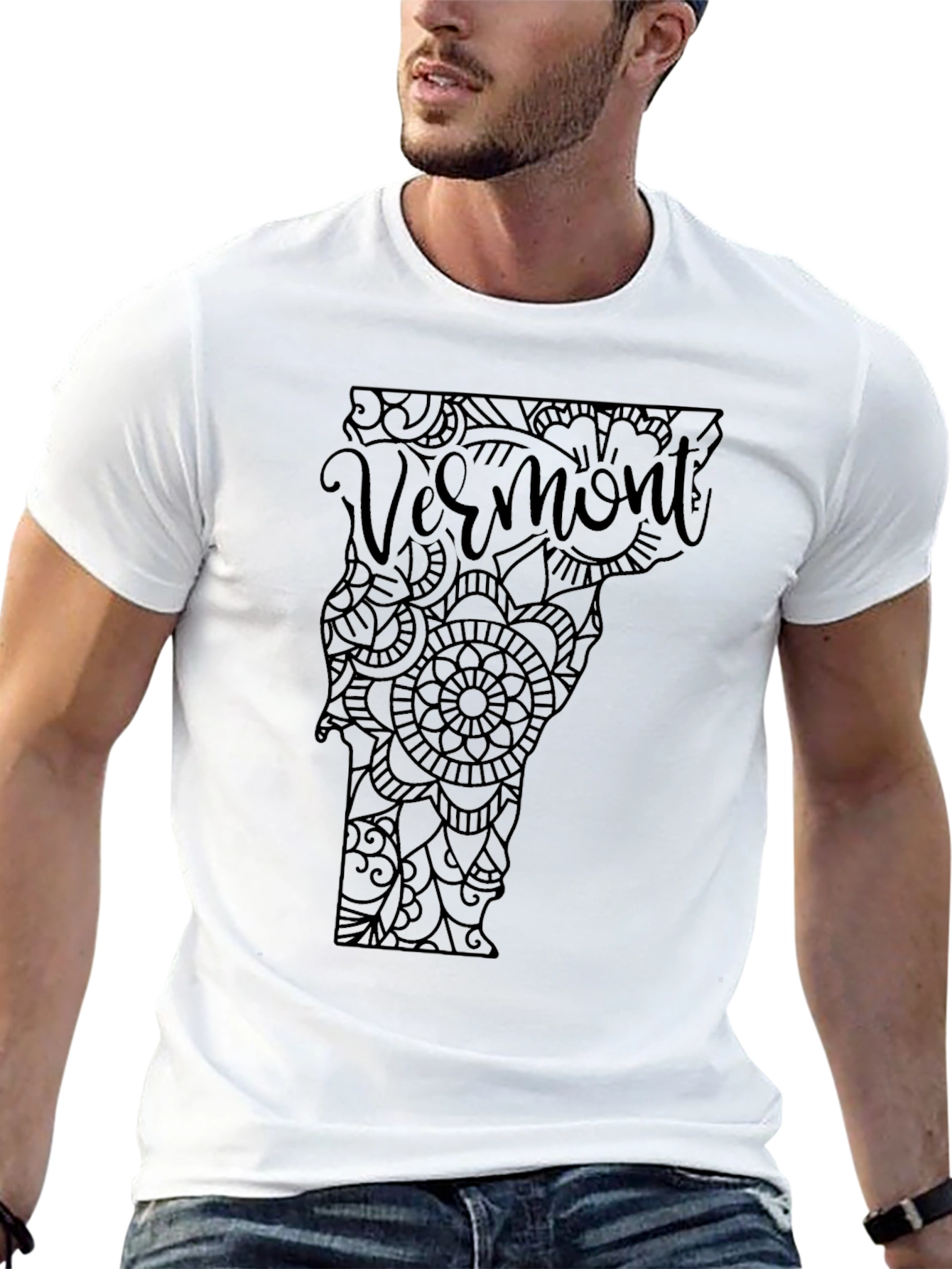 Vermont State Mandala T-Shirt