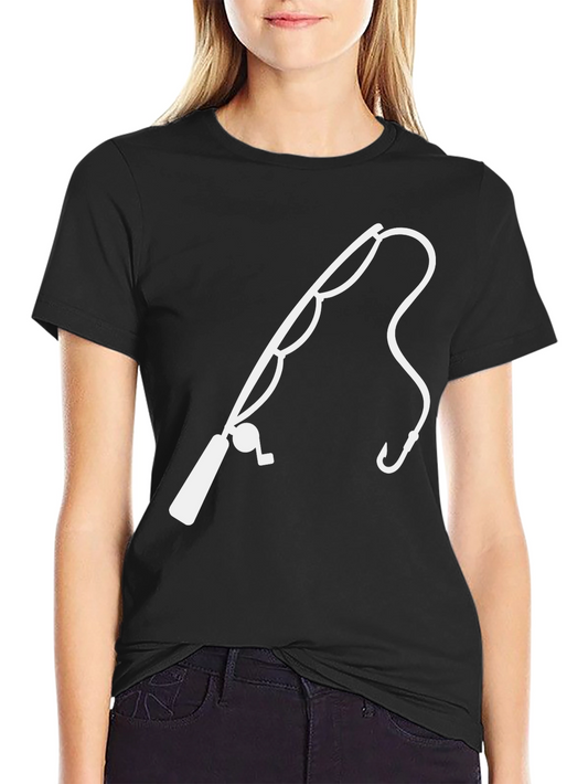 Fishing Pole Graphic Tee - Black