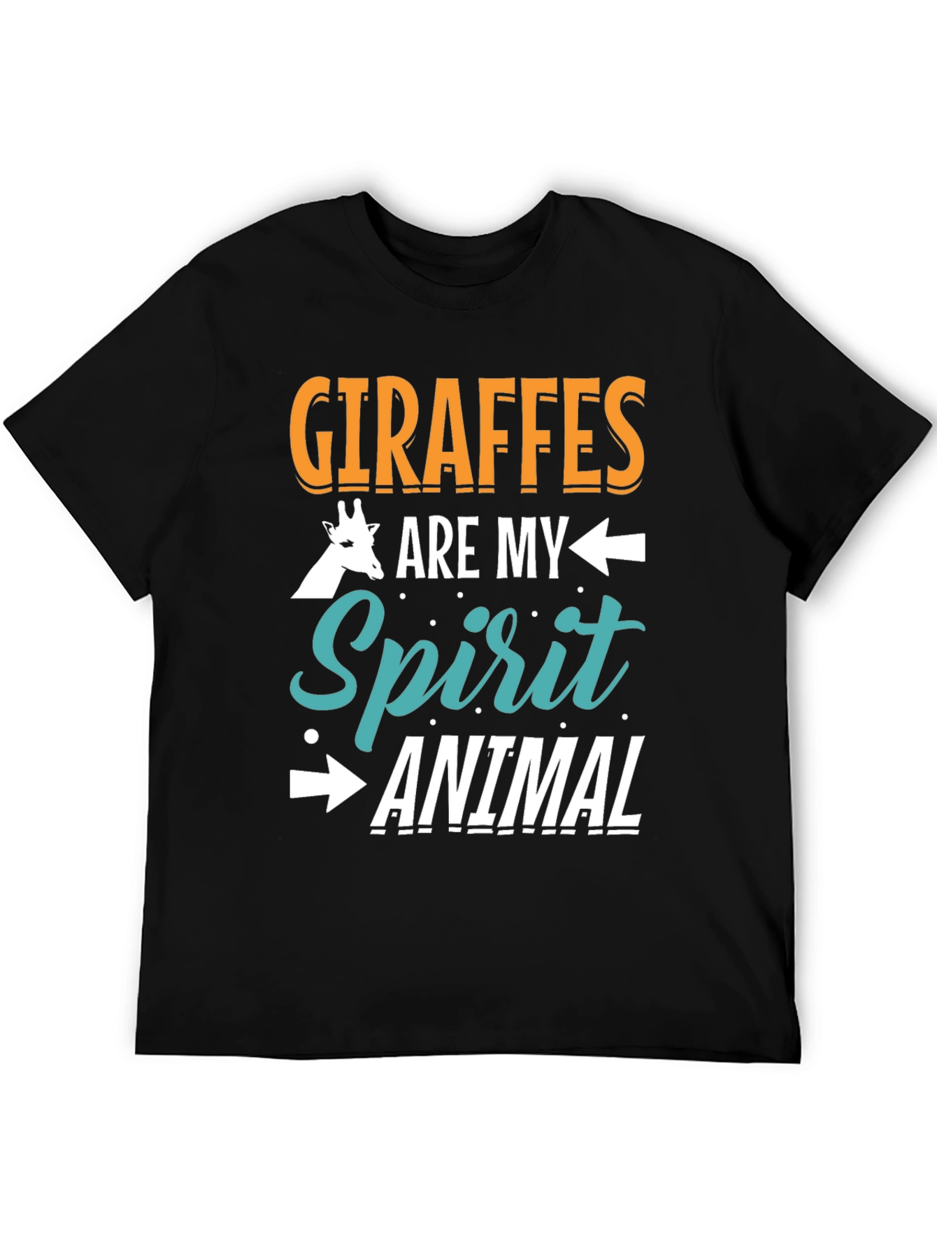 Giraffe Spirit Animal Graphic Tee - Unisex Black T-Shirt